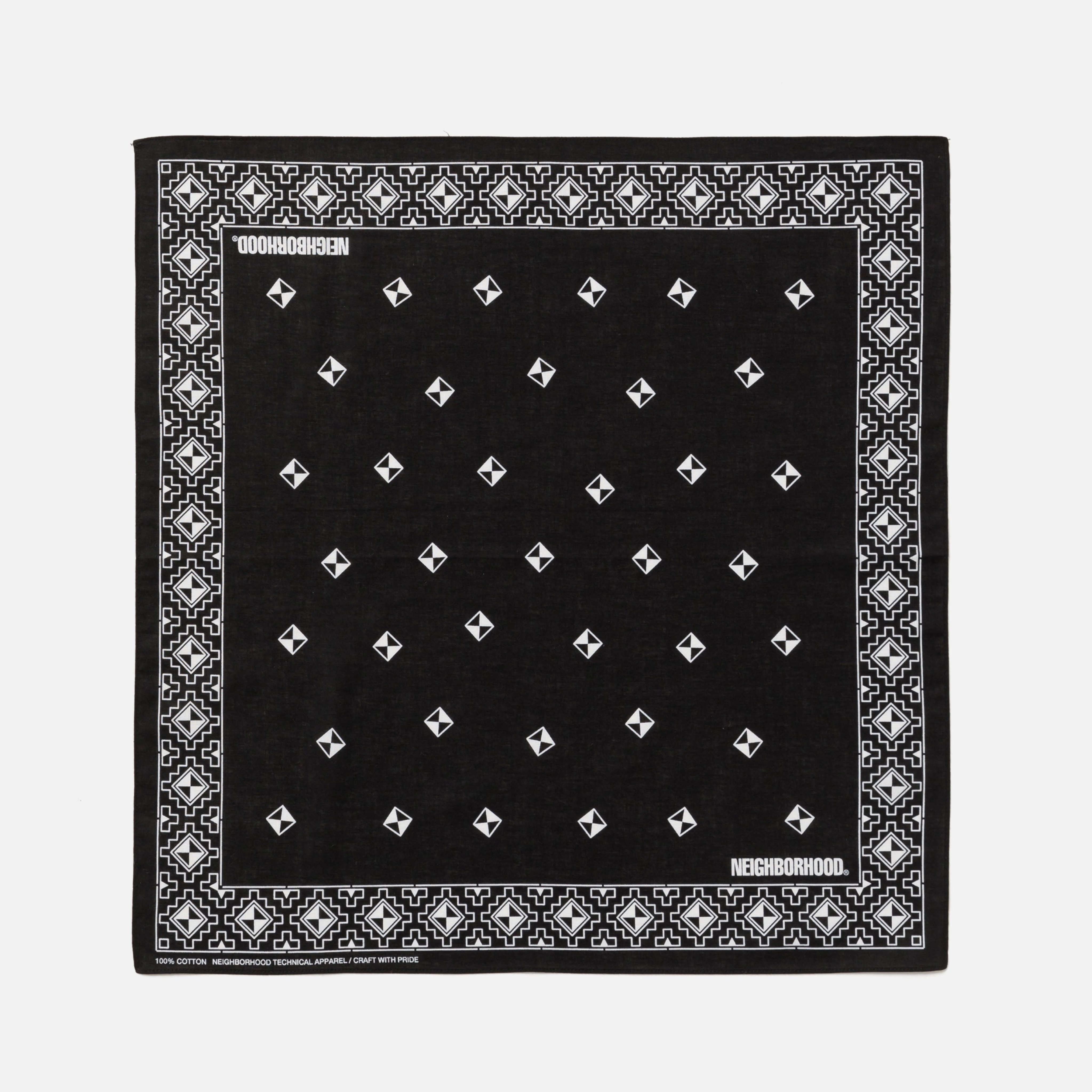 2026AW NEIGHBORHOOD GEOMETRIC PATTERN BANDANA 方巾 手帕 頭巾 現貨 262BXNH-AC02