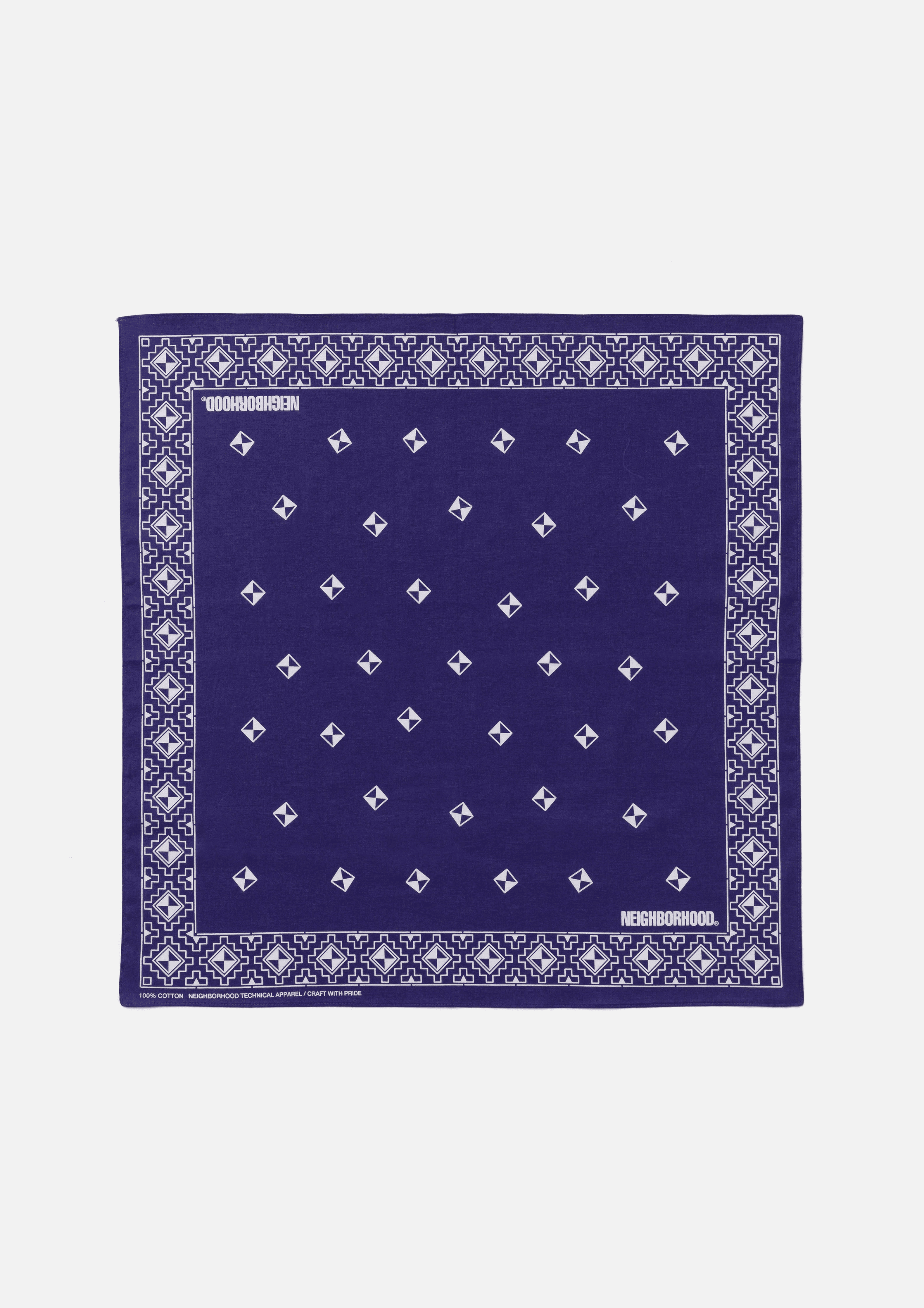 2026AW NEIGHBORHOOD GEOMETRIC PATTERN BANDANA 方巾 手帕 頭巾 現貨 262BXNH-AC02