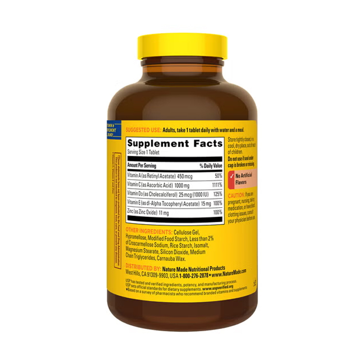 (新包裝)美國Nature Made 5合1維他命A+ C + E + D3 +鋅，200粒裝