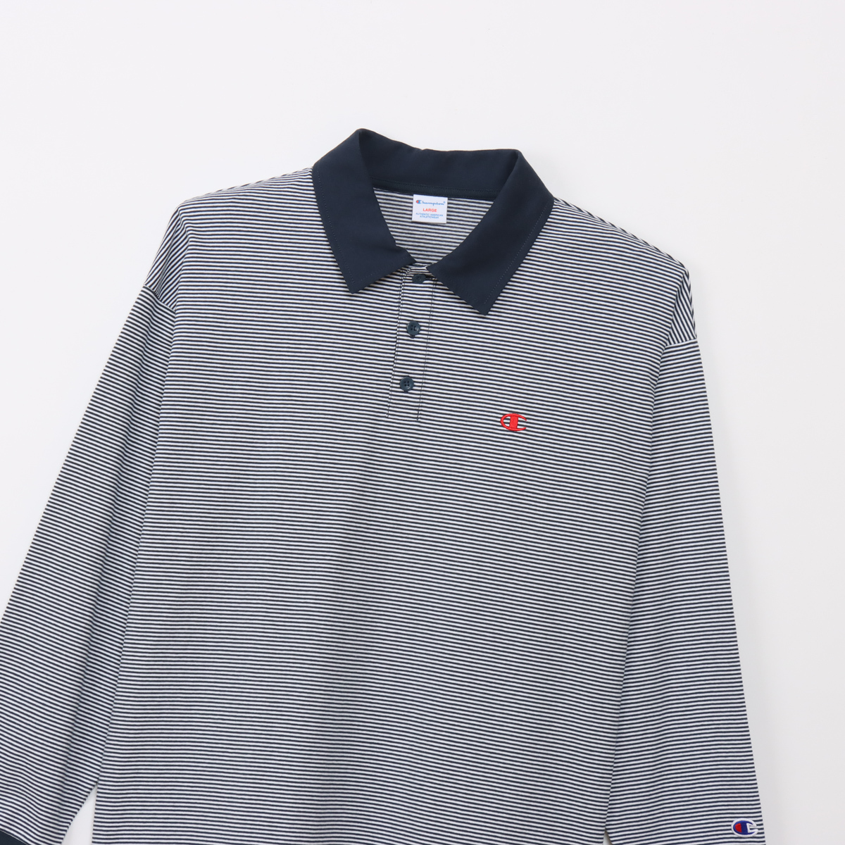 男款-CASUAL 長袖條紋POLO衫-深藍色(C3-D403-370)