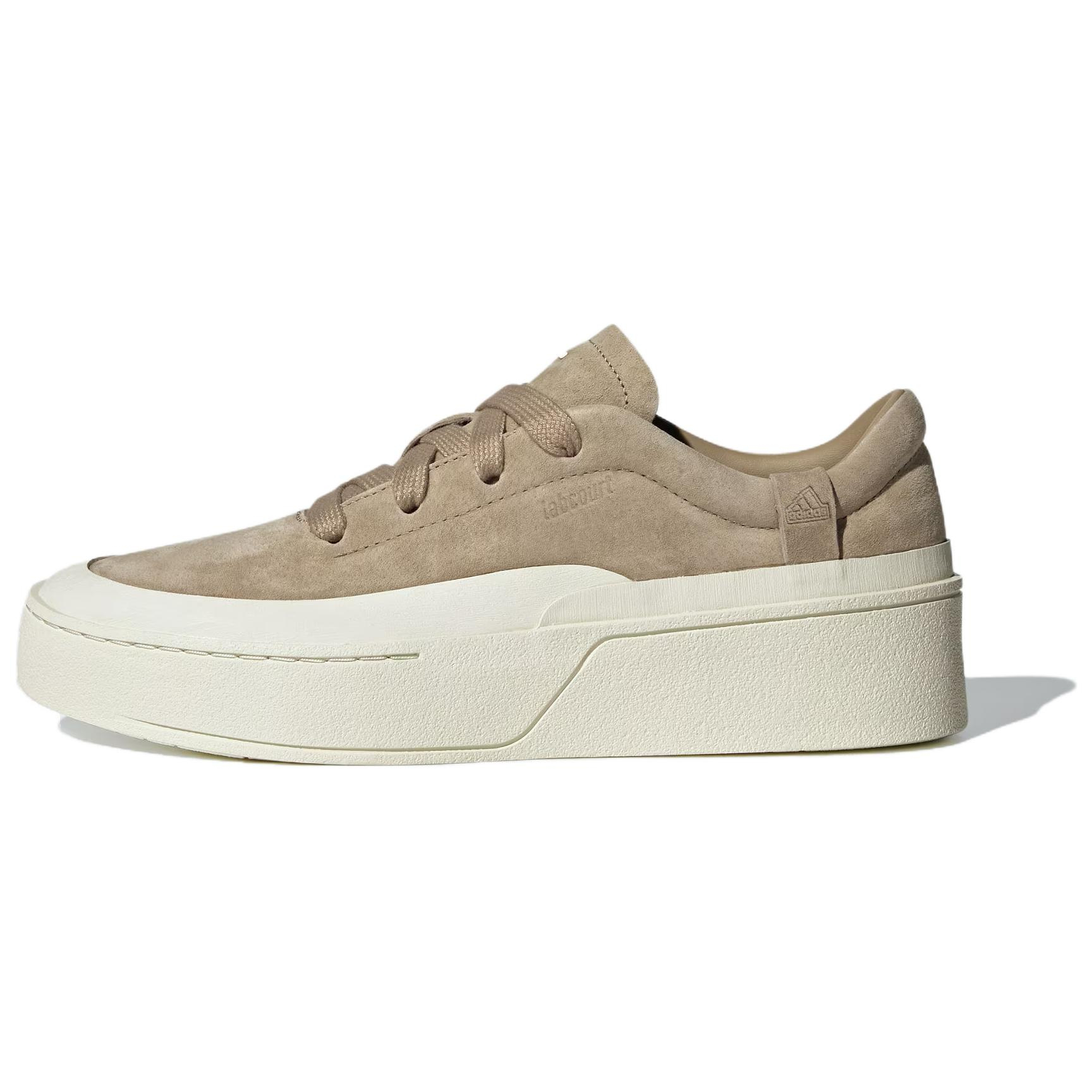 【代購】Adidas Labcourt Leather Soft And Comfortable Slip Resistant Abrasion Resistant Low top Skateboard Shoes Unisex Khaki JS0557