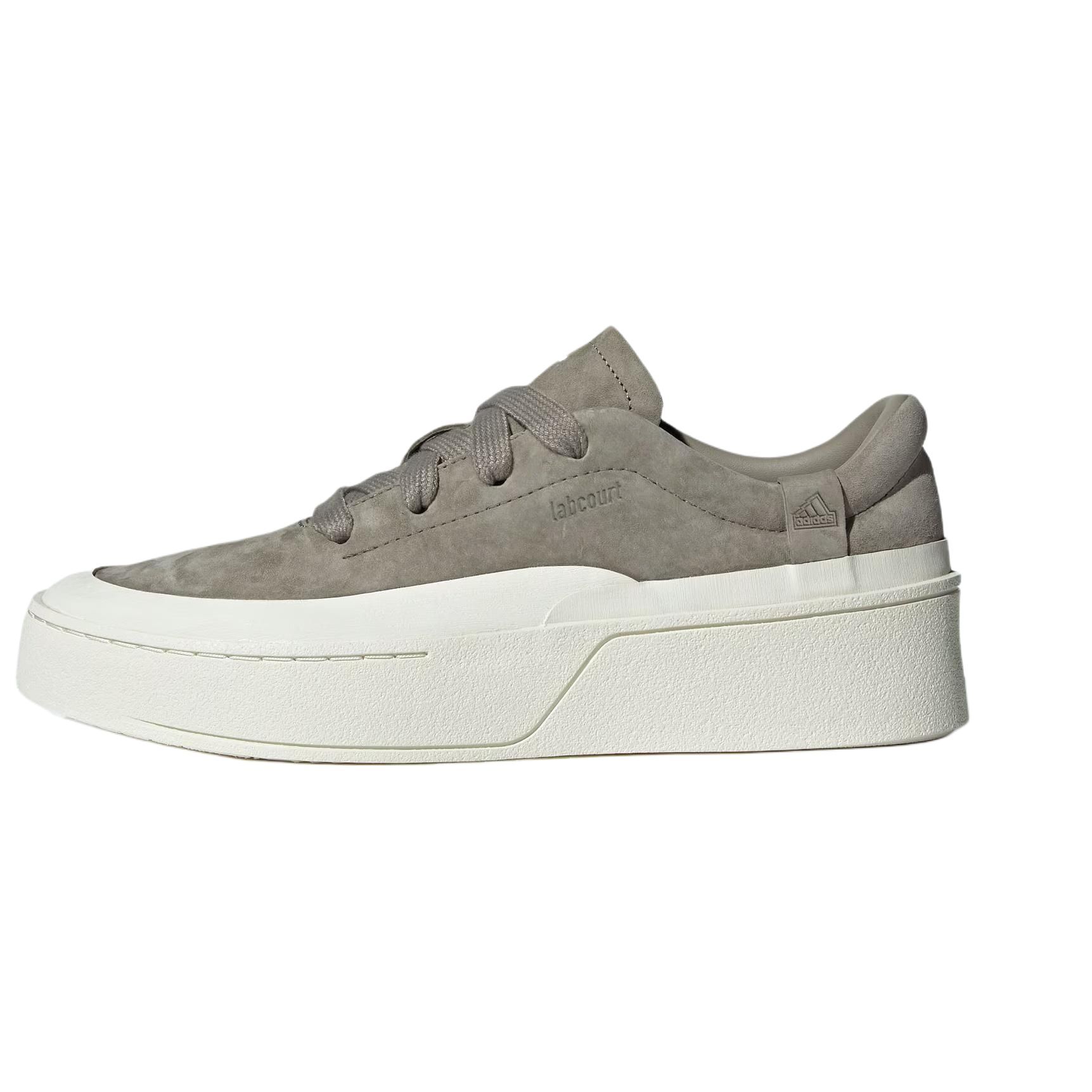 【代購】Adidas Labcourt Leather Slip Resistant Abrasion Resistant Low top Skateboard Shoes Unisex Earth Umber White JS0556