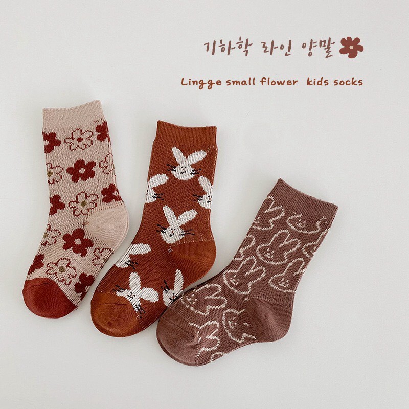 🧦 SOCKS  ◈ 卡哇伊 三入襪子組  ⋆.˚