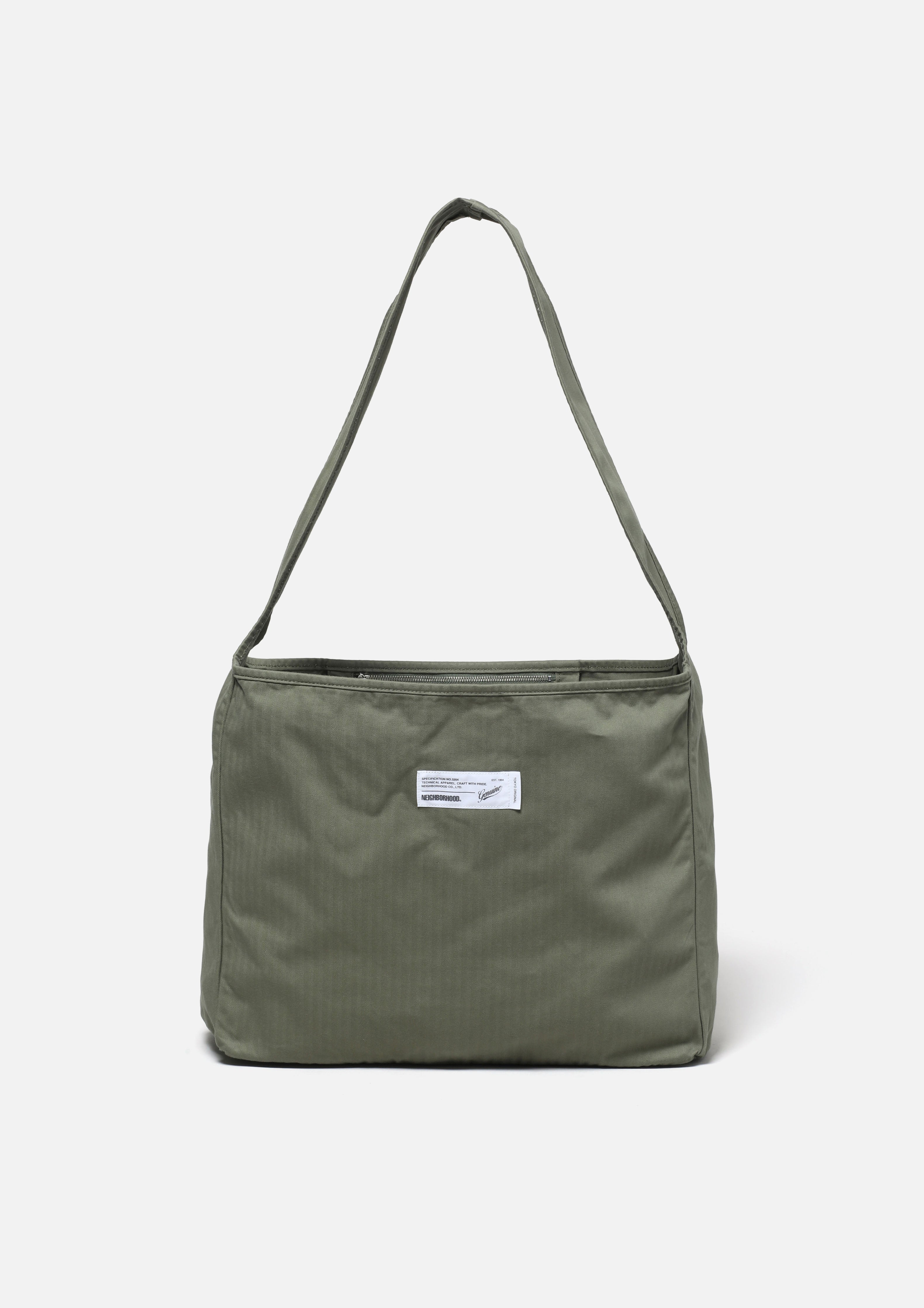 2026AW NEIGHBORHOOD HBT NEWSPAPER BAG 人字紋斜紋布 側背包 現貨 262TQNH-CG02