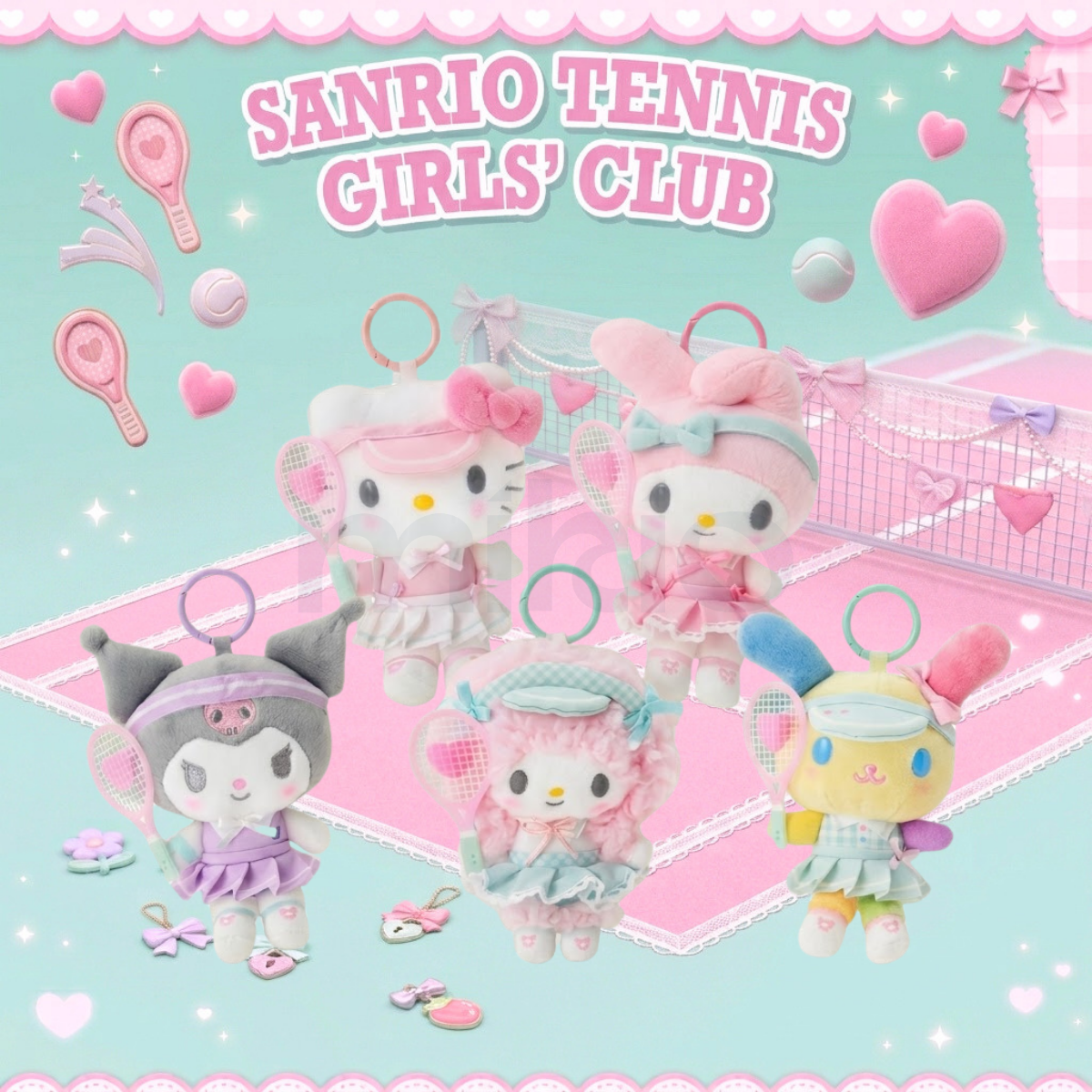 Sanrio 女孩網球俱樂部系列公仔匙扣
