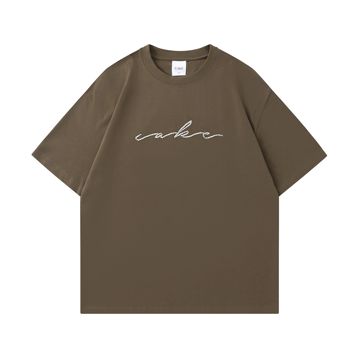 CAKE｜Pearl Logo Tee (Brown)