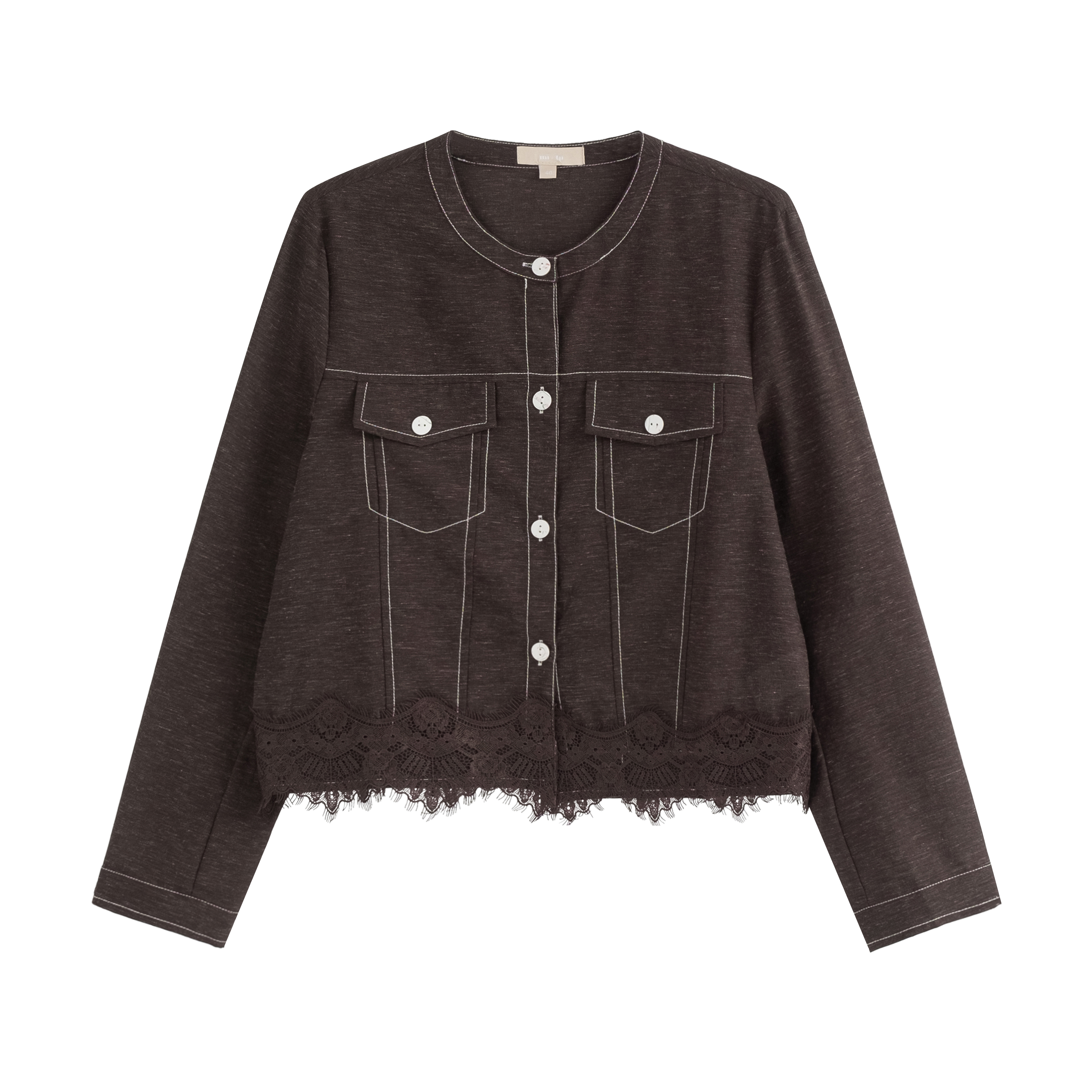 mi-tu exposed-stitch tassel shirt