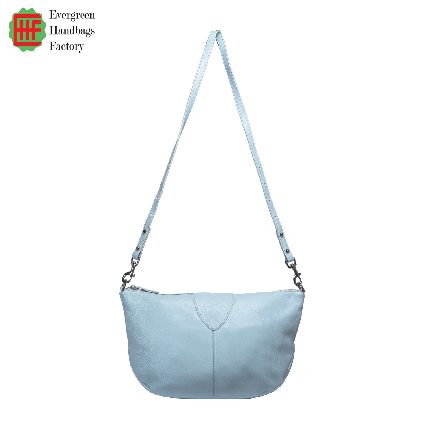 Pebble Leather Half-moon crossbody bag