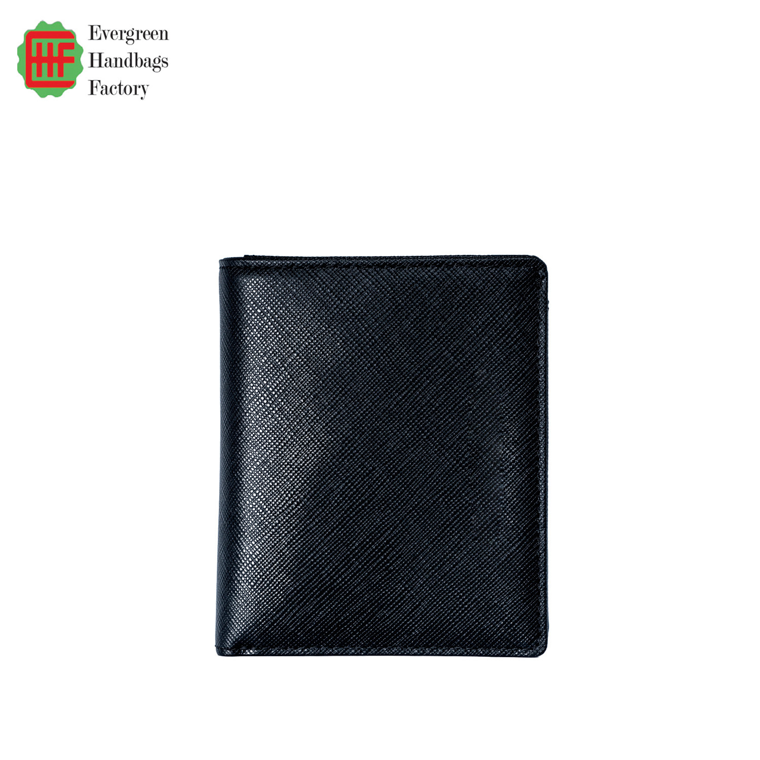 Cross-grain Leather Mini Trifold Wallet