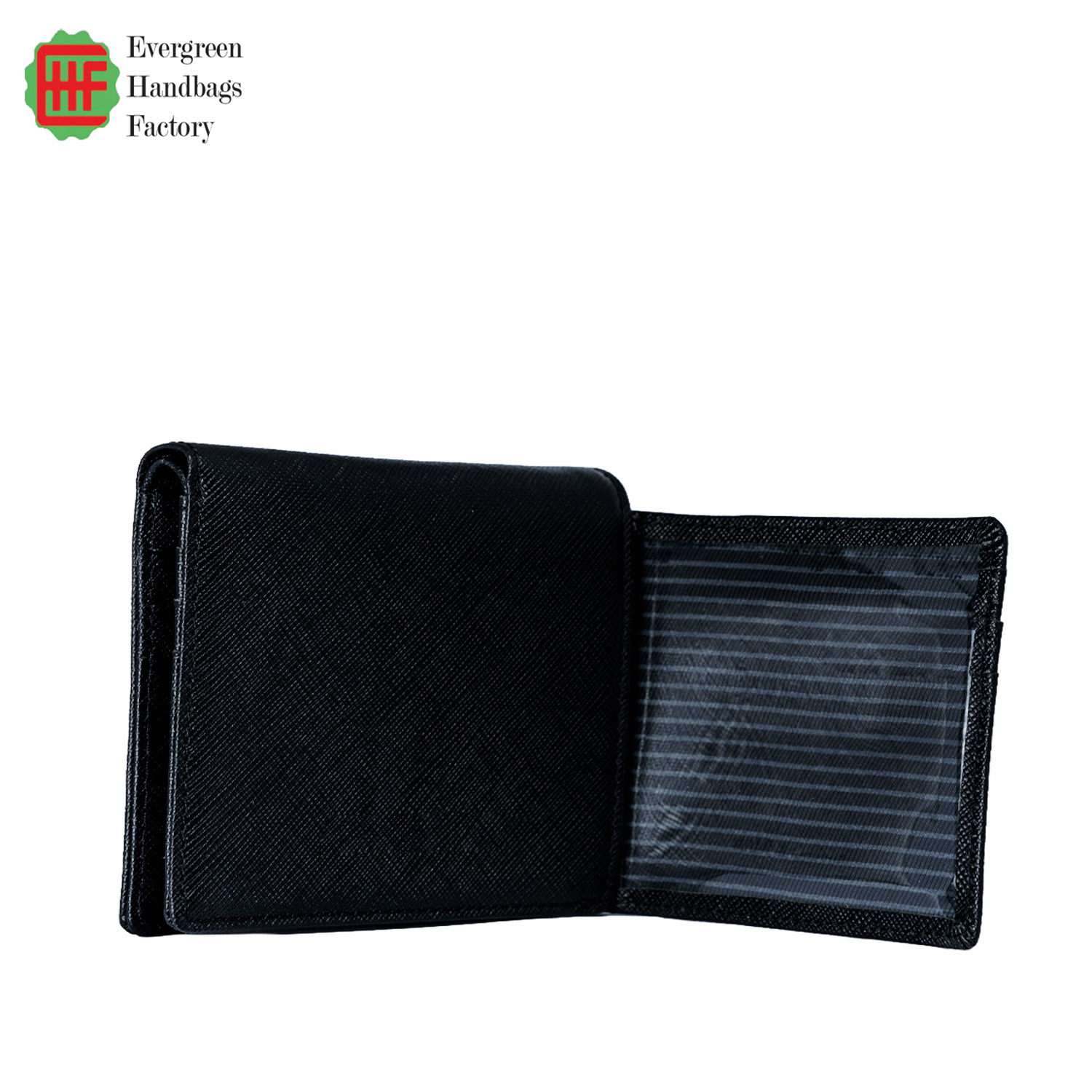 Cross-grain Leather Mini Trifold Wallet