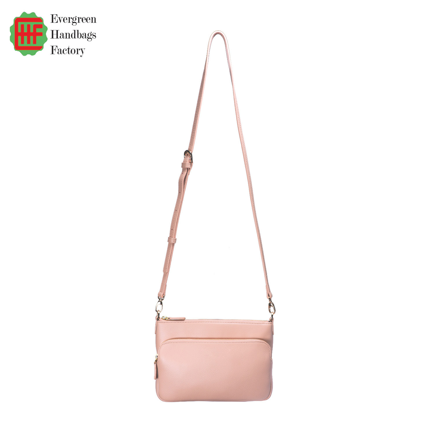 Medium Twins Crossbody Bag in Pebbled Leather