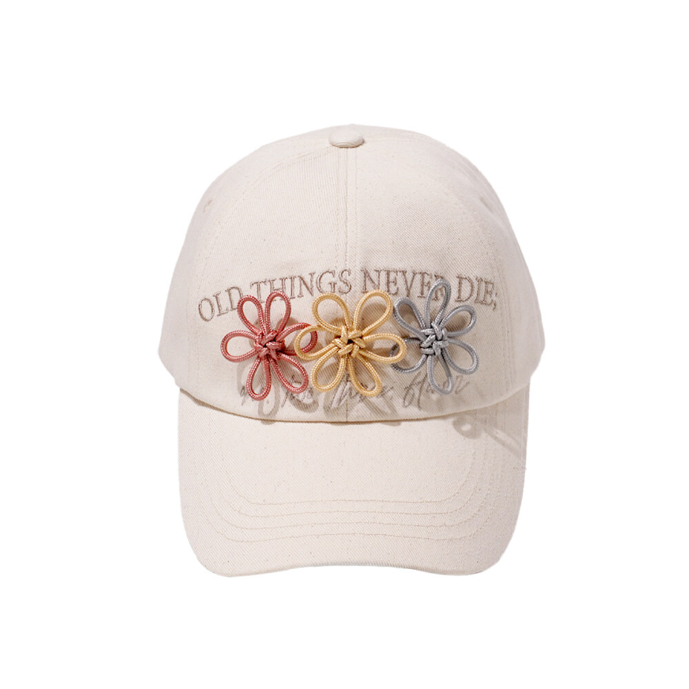 [預購] Ongo [ONE, TWO, THREE, FLOWER] KNOT CAP - Cream Ivory