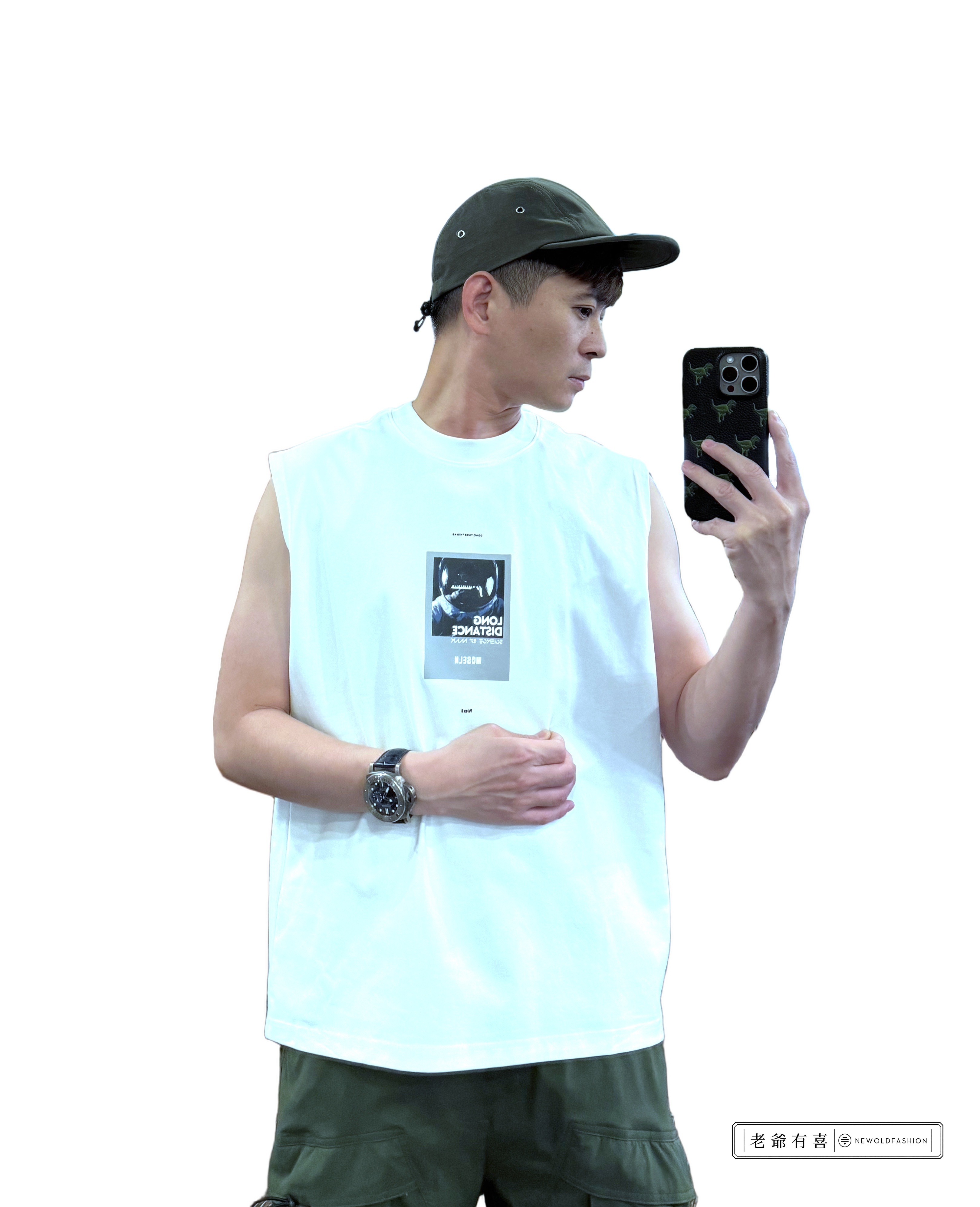『新品上市』重磅Moseln太空人棉質背心(NOF2405S8002)-白