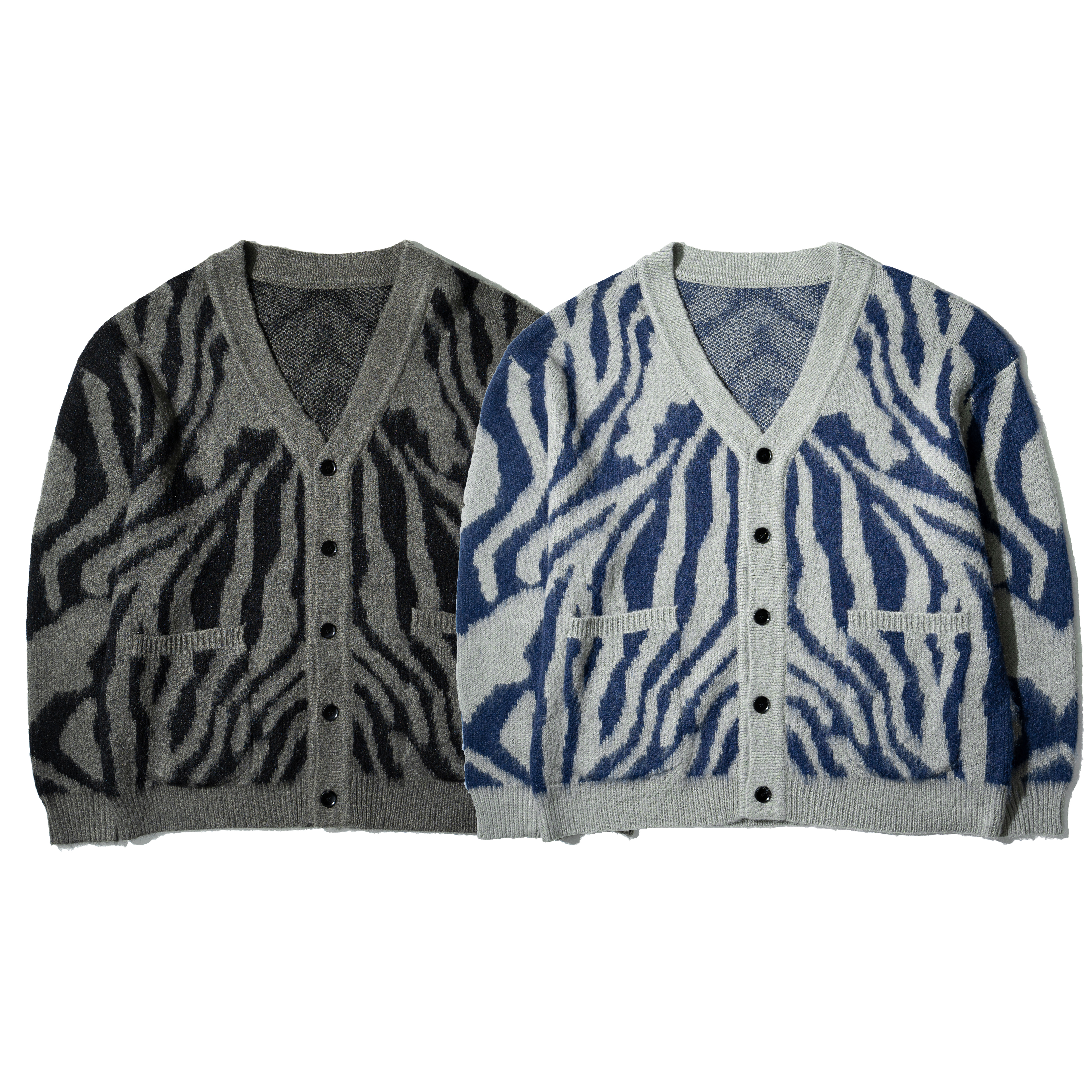AGILITY Mohair Knit Cardigan / Zebra Print 馬海毛 斑馬紋 開襟外套 [KN81]