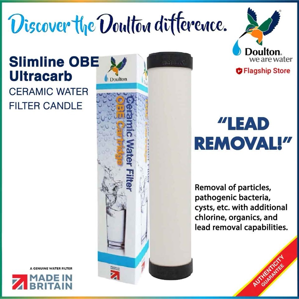 Replacement filters for dual water filtration system with slimline doulton ultracarb filter