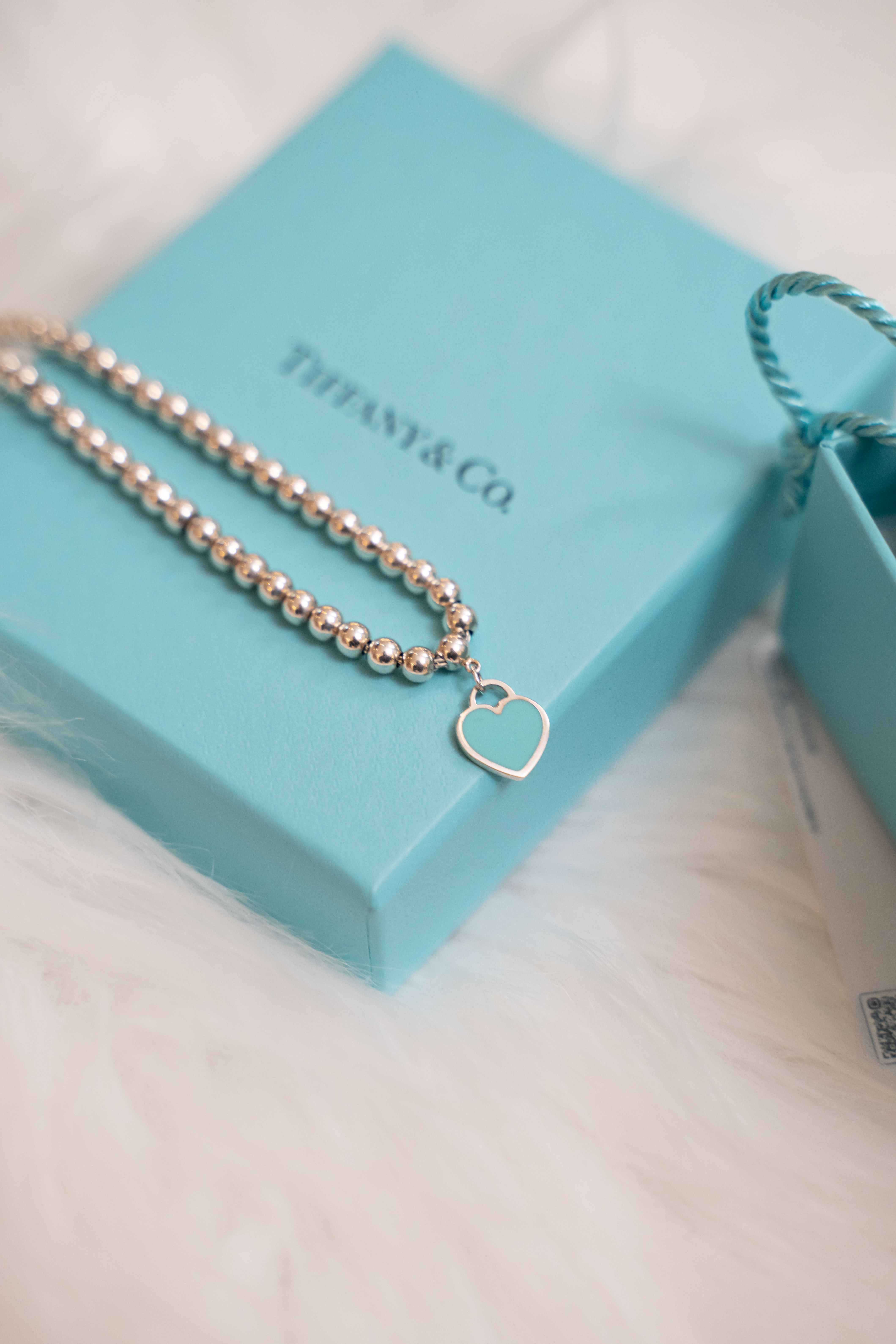 【5色入】Tiffany & CO. Return to Tiffany系列 愛心裝飾 925銀 手鍊