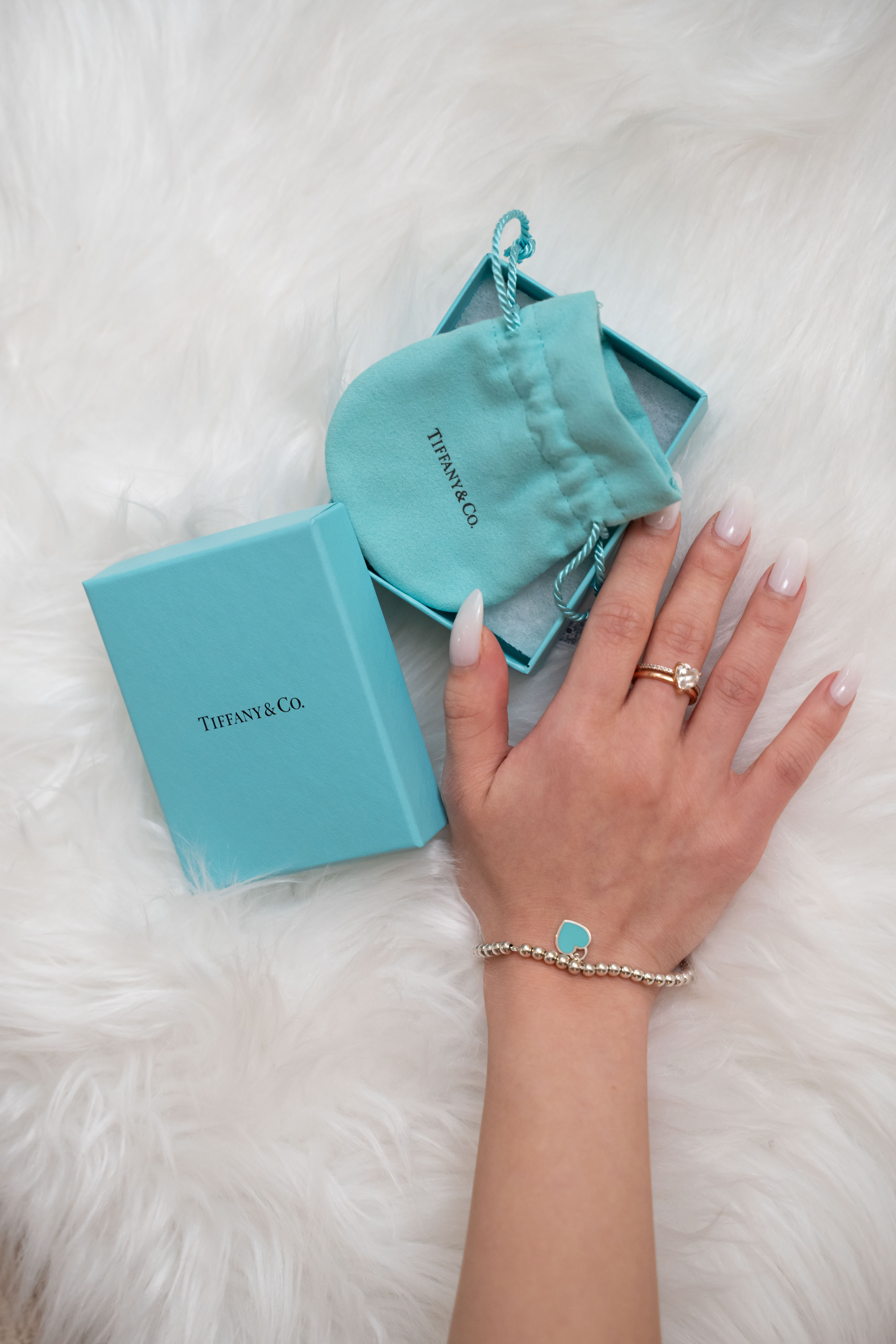 【5色入】Tiffany & CO. Return to Tiffany系列 愛心裝飾 925銀 手鍊