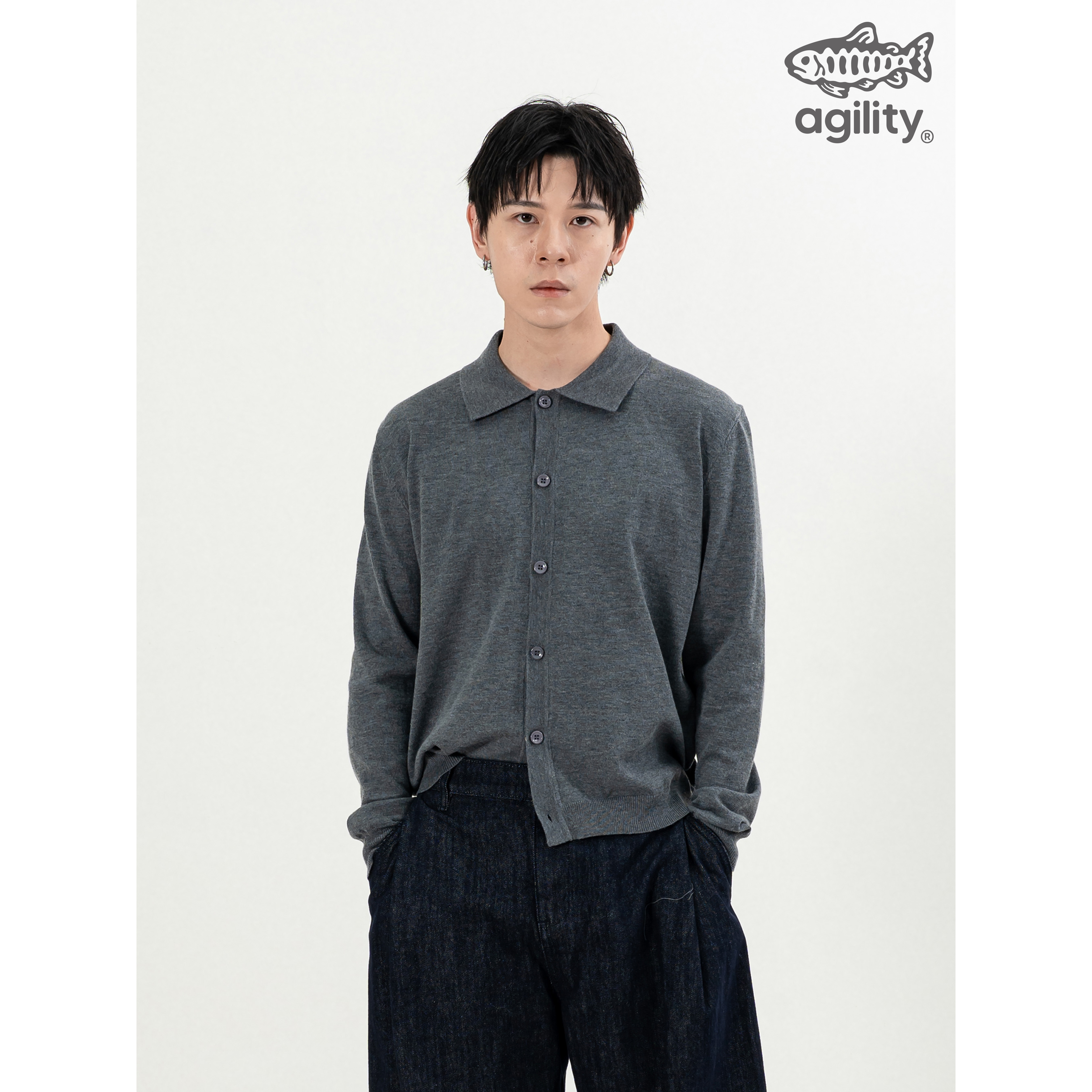 AGILITY Knit LS Shirts 排釦針織 長袖襯衫 [KN8]