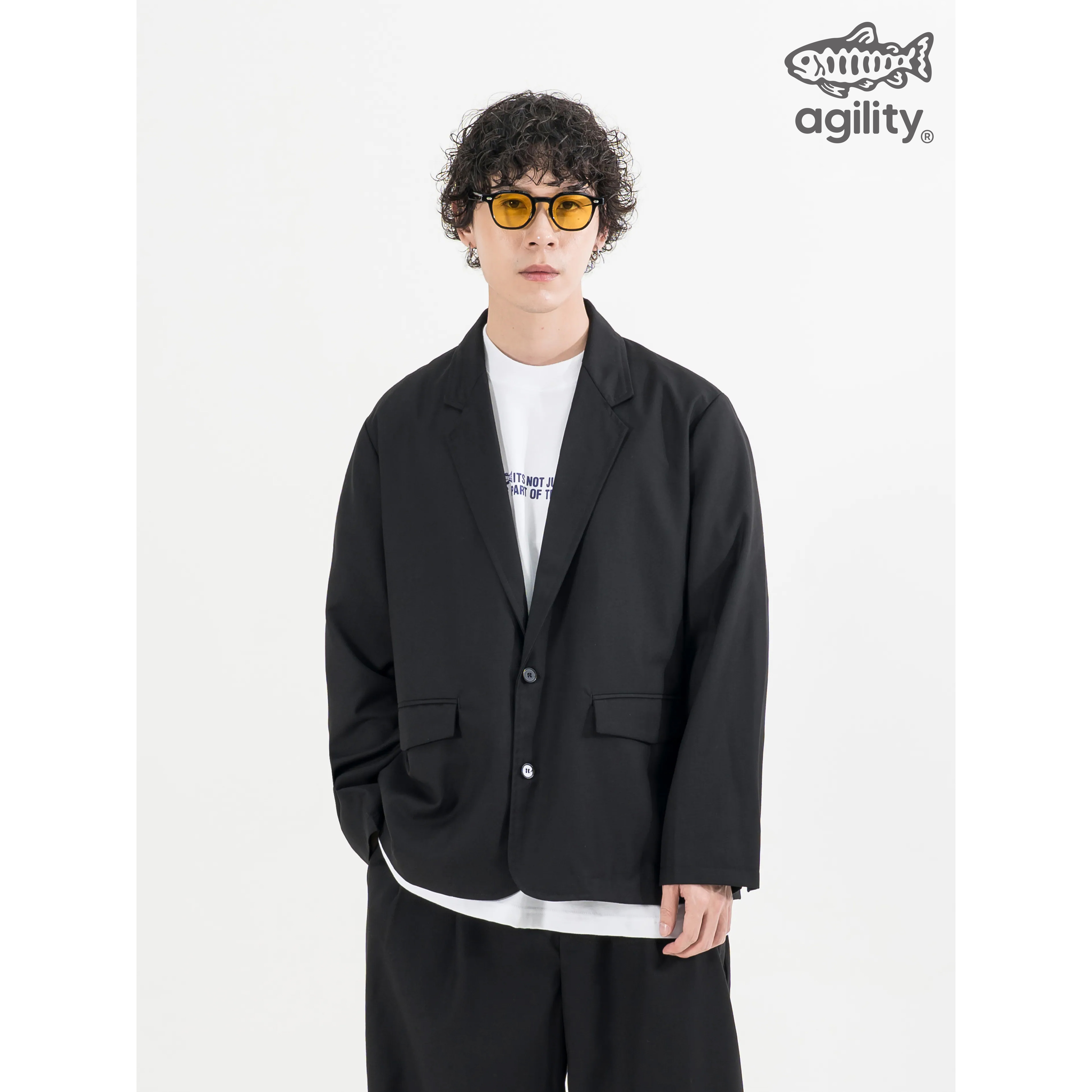 AGILITY Breasted Loose Blazer Jacket 寬版 排扣 西裝外套 [AC-SJ]