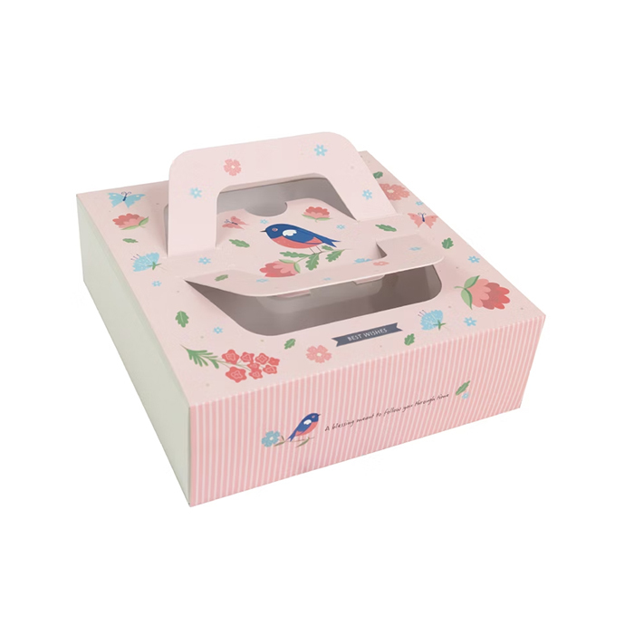 手提抽屜提盒4入 (含內襯) 幸福呢喃 10入/包 17x17x5.7cm / 15x15x5.5cm【3A05-115008】