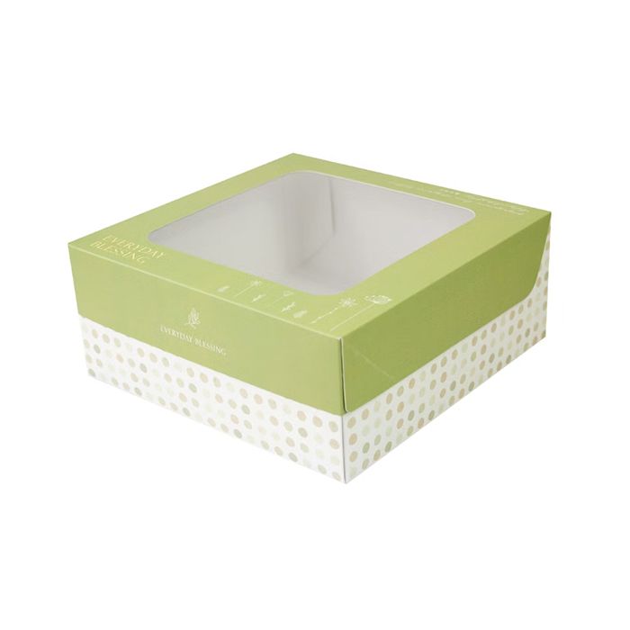 六吋 / 6吋 西點餐盒L型 日日祝福 10入/包 20.8x20.8x8.8cm【3-2911001-03】