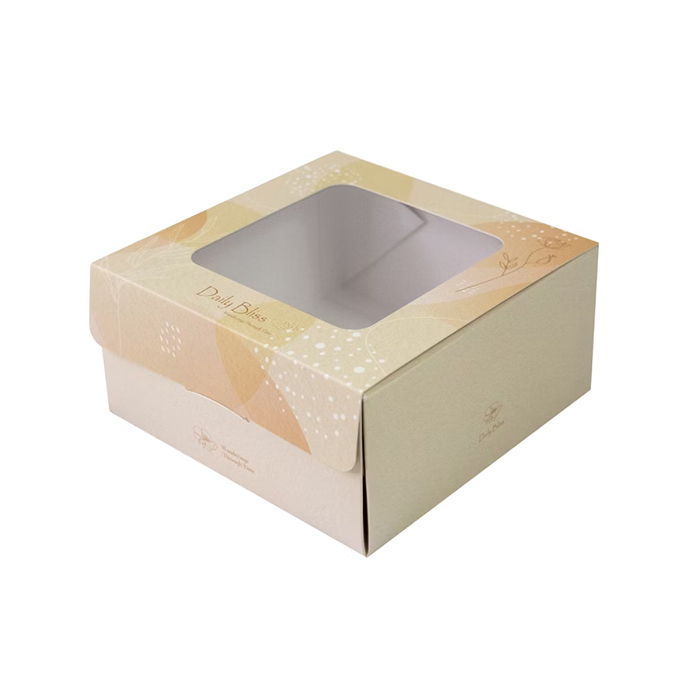 四吋 / 4吋 西點餐盒L型 溫白時光 10入/包 16x16x8cm【3-2911002-06】