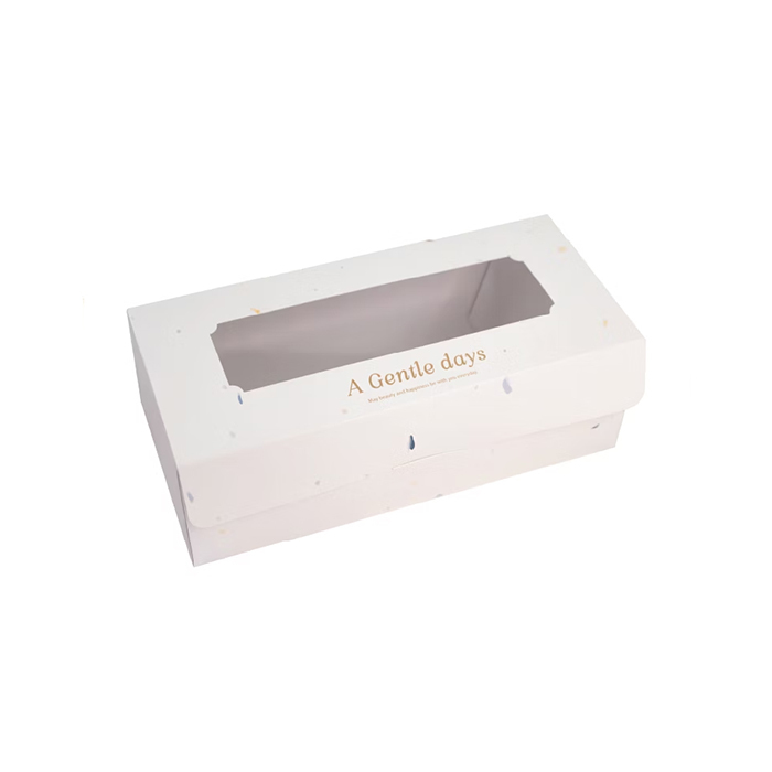 開窗點心盒 溫白時光 10入/包 20.5x9x7.5cm【3-2928008】