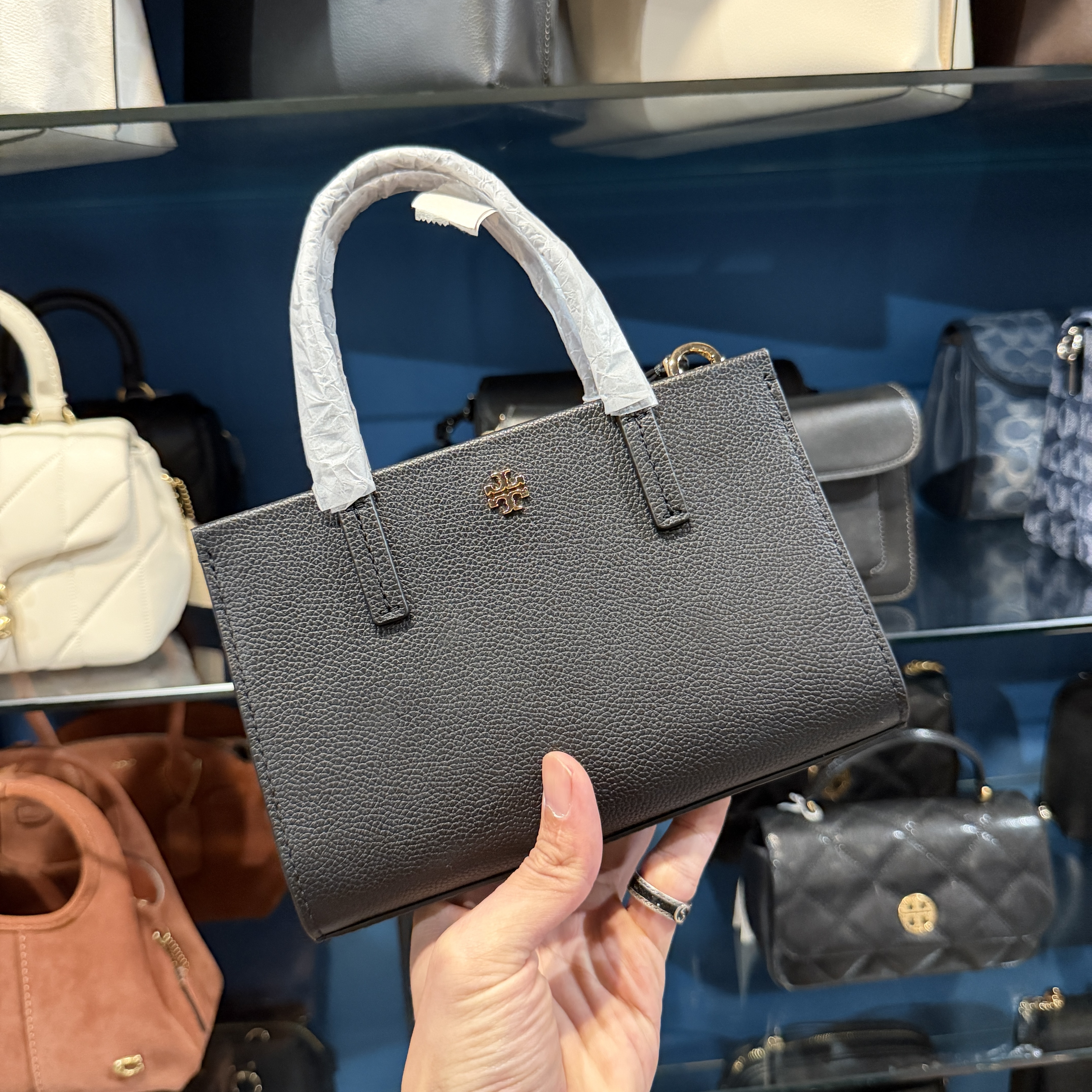 Tory Burch TB Blake Mine Tote 荔枝紋皮革 迷你 托特包 斜背包
