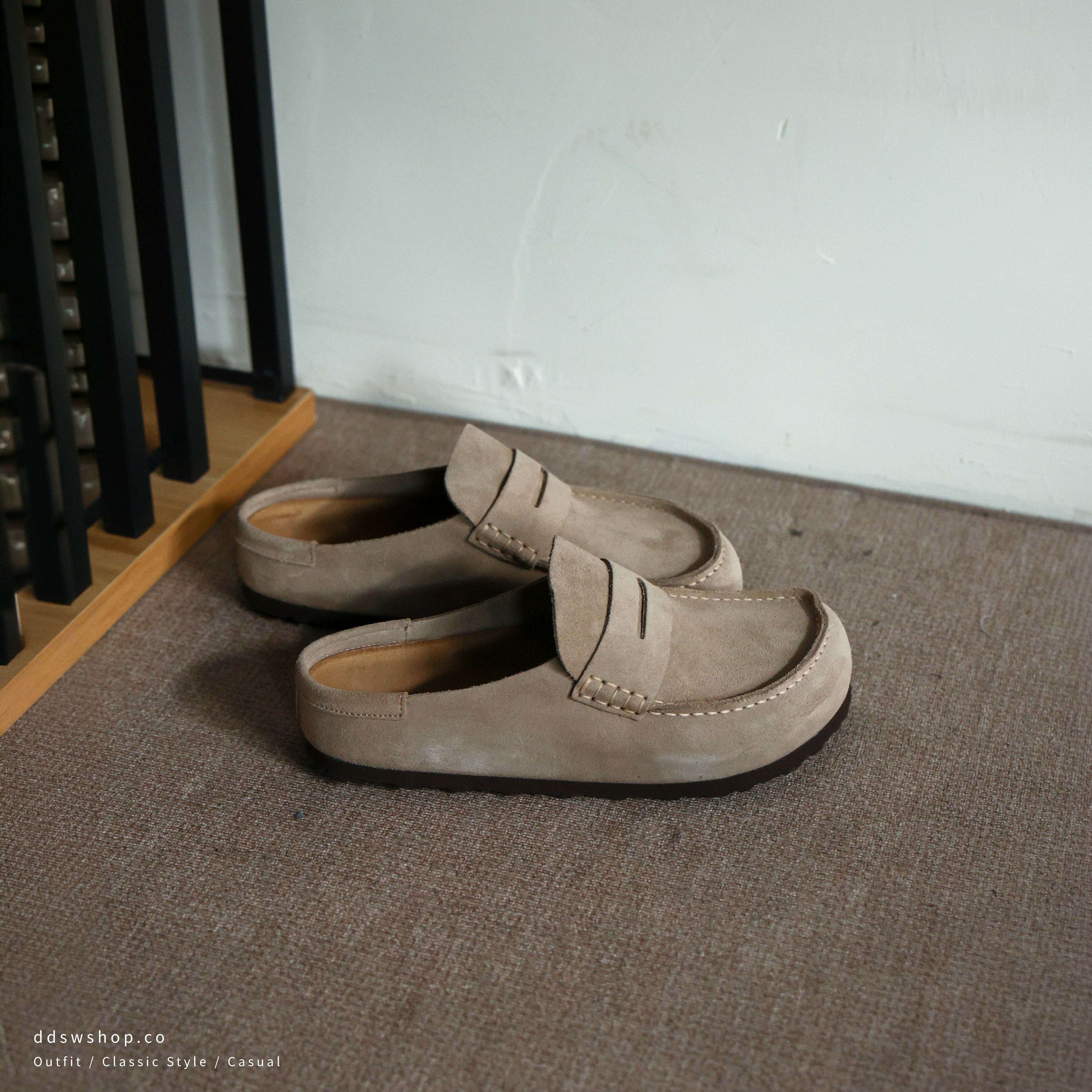 Birkenstock Naples Wrapped Suede Leather "Taupe" 勃肯 拖鞋 麂皮