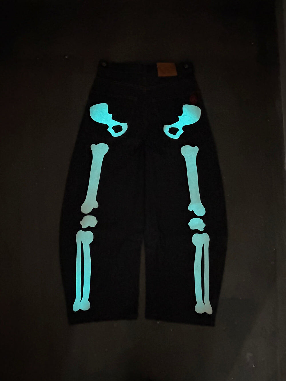 9090 Bone Hand Denim pants 夜光款