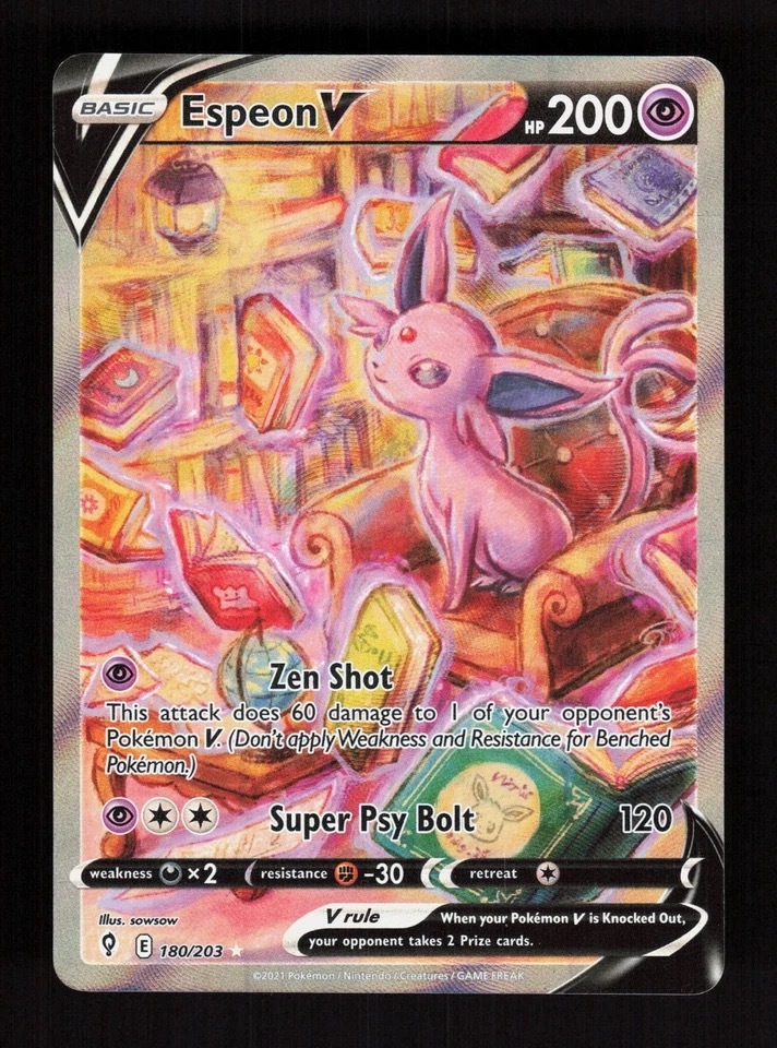 Espeon V - 180/203 - Pokemon Evolving Skies Alternate Art Ultra Rare NM