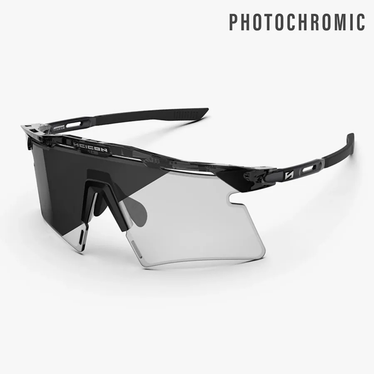 新款【SCICON】  AEROSHADE 2.0 TITANIUM 運動眼鏡 亮黑框 / 鏡面變色片