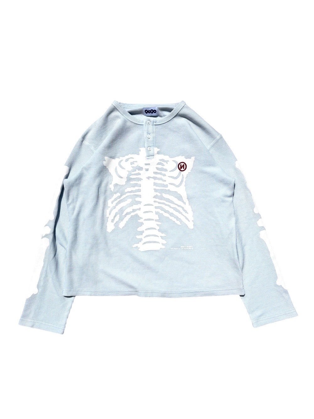 9090 Bone Henry Neck Thermal L/S Tee 華夫格長袖
