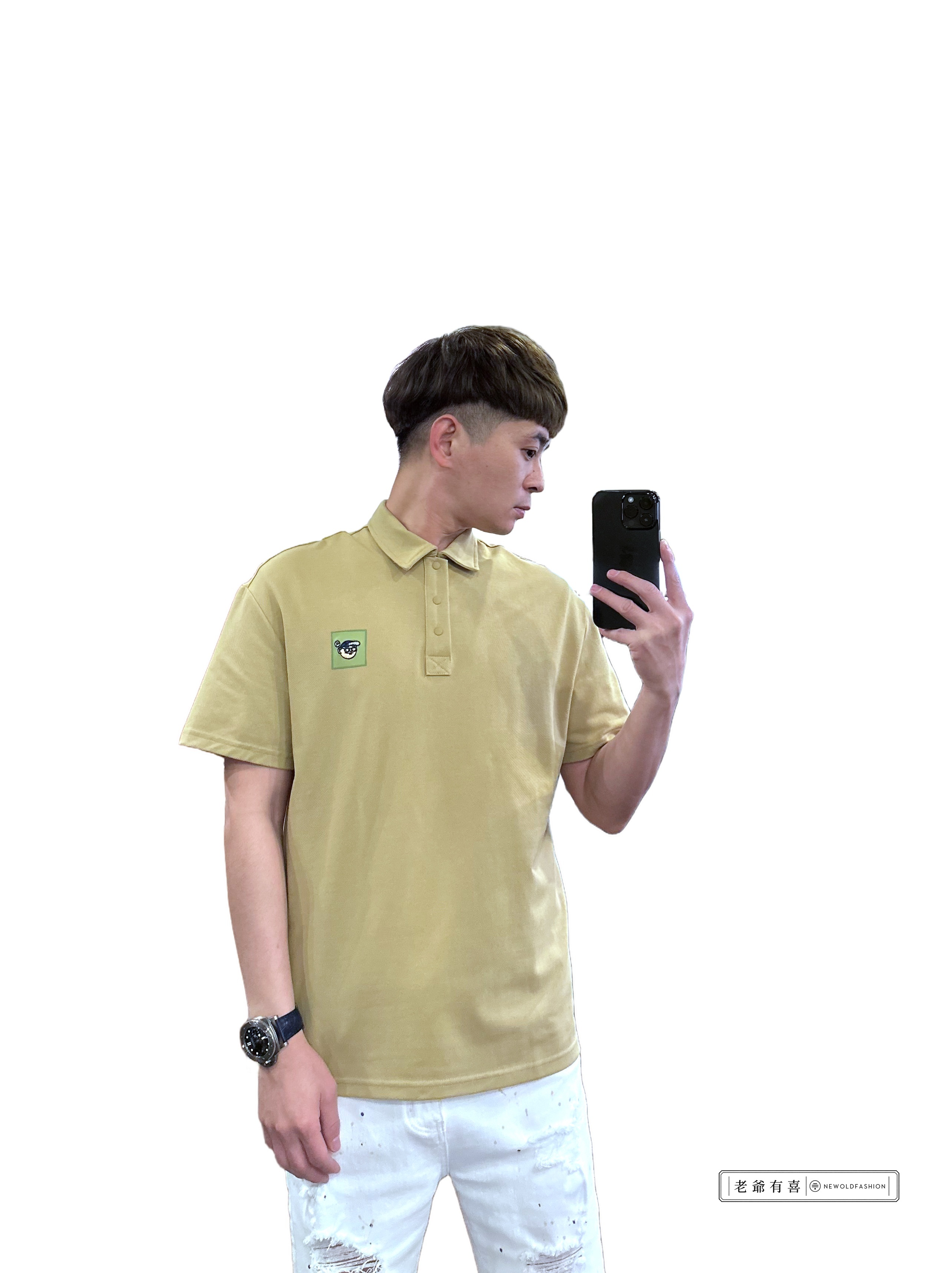 『新品上市』重磅刺繡墨鏡人POLO衫(NOF2303C10005)-卡其