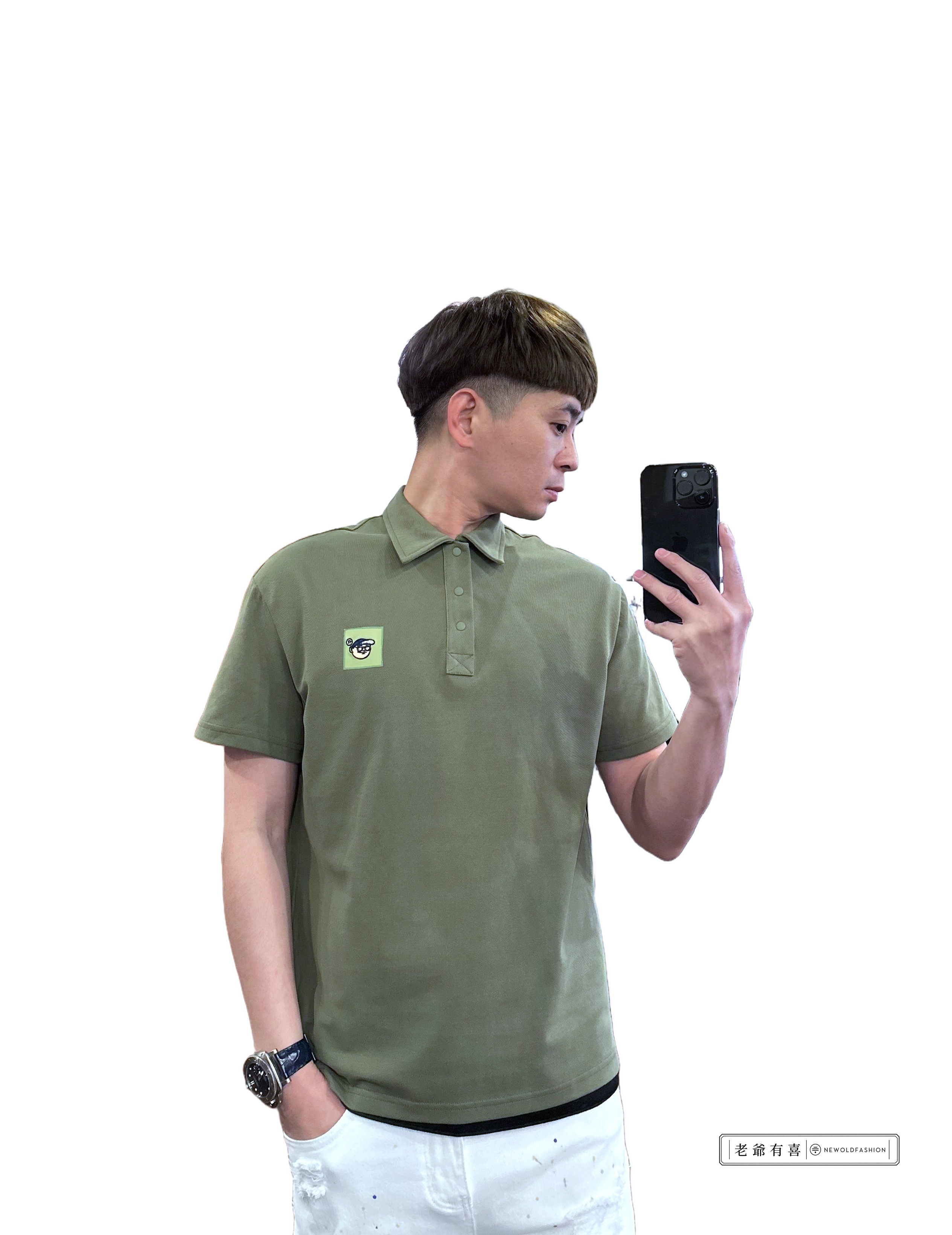 『新品上市』重磅刺繡墨鏡人POLO衫(NOF2303C10005)-綠
