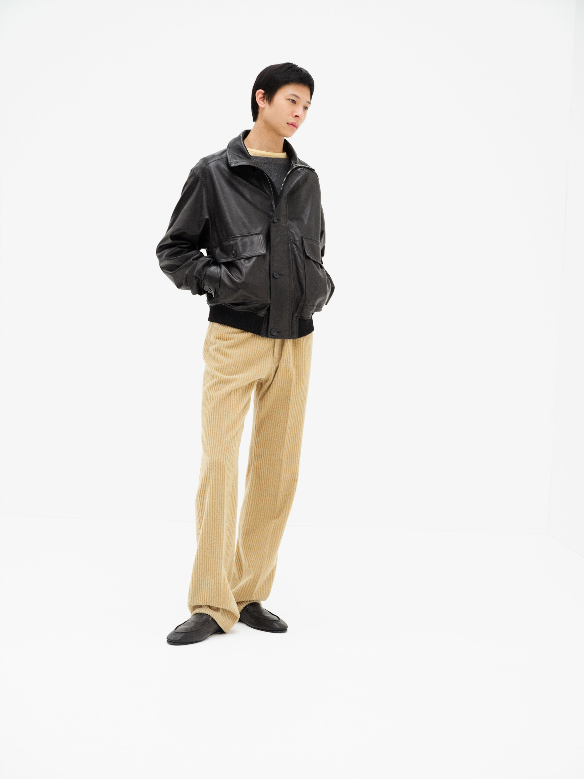 AURALEE 2026 A/W TEXTURED LAMB LEATHER BLOUSON - PRE ORDER ITEM (預訂中)