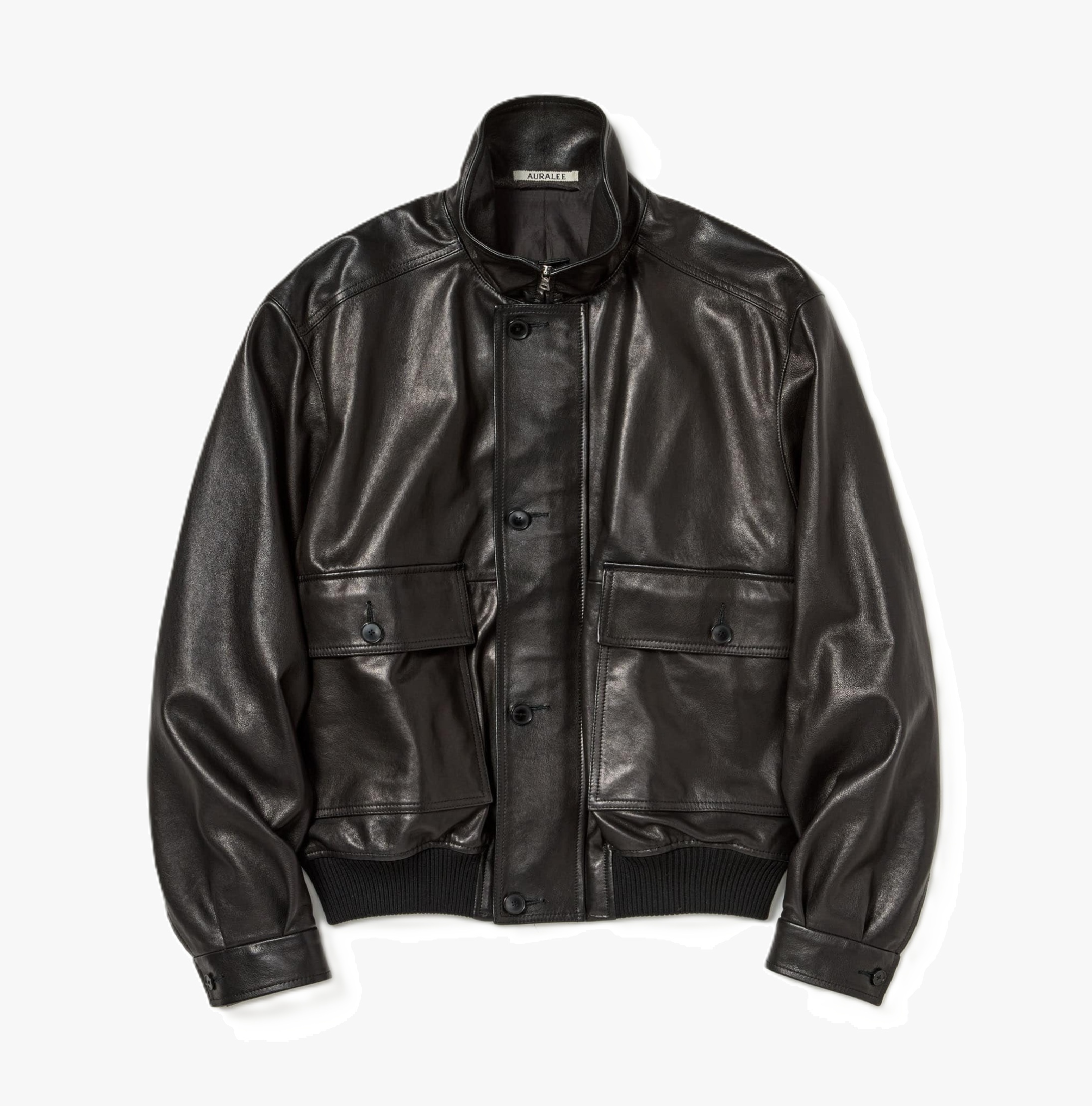 AURALEE 2026 A/W TEXTURED LAMB LEATHER BLOUSON - PRE ORDER ITEM (預訂中)