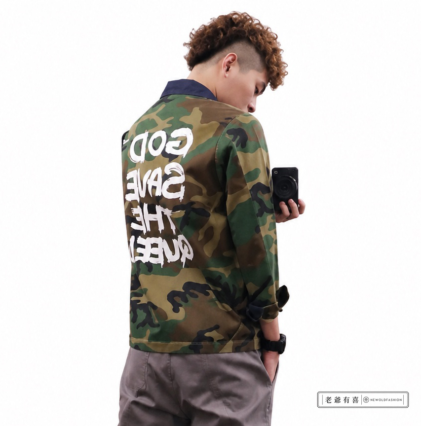 『新品上市』重磅God Save The Queen拼接牛仔薄外套！