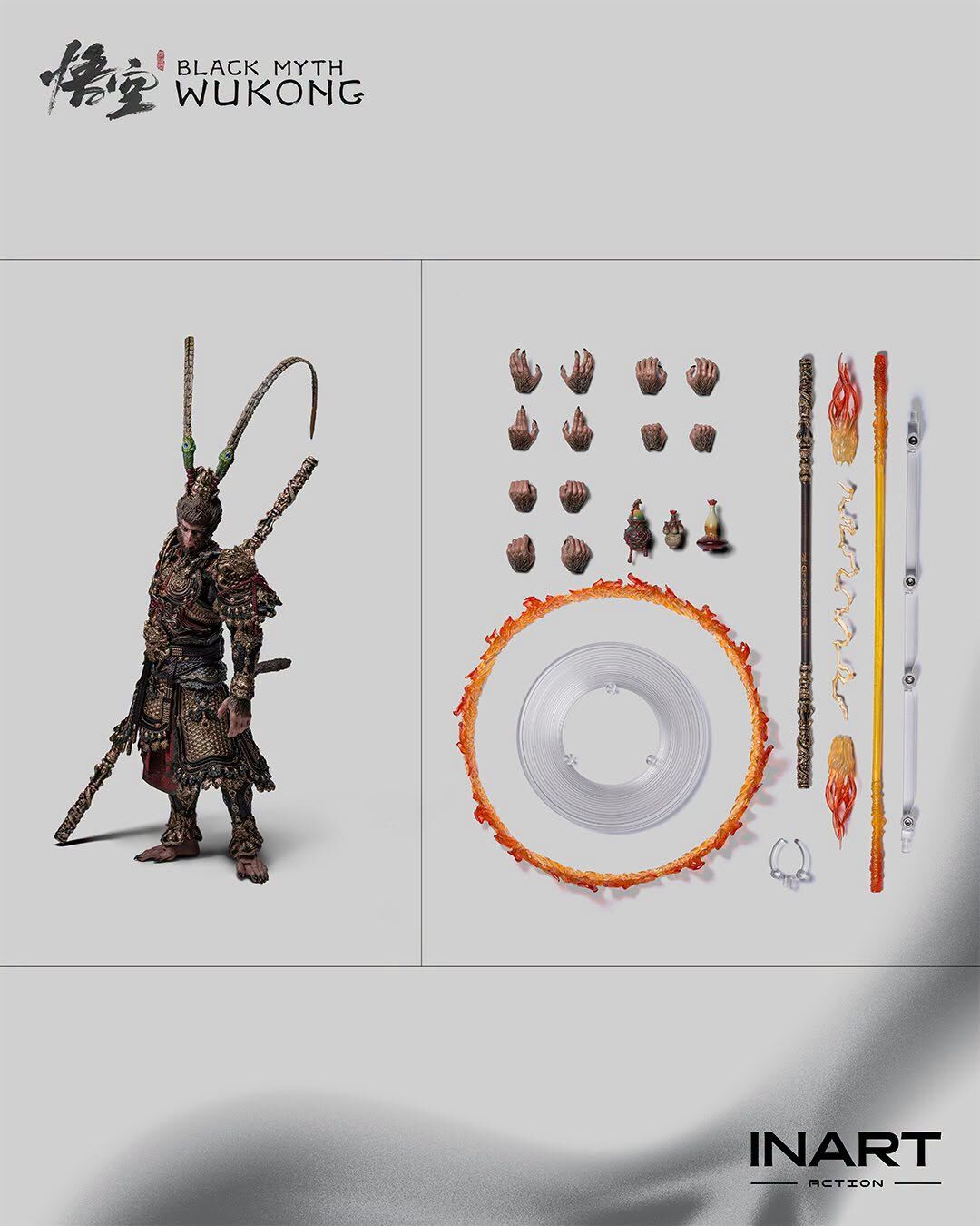 (Pre-Order) INART Action - 1/12  Black Myth: Wukong Action Figures - Great Sage Armor Set