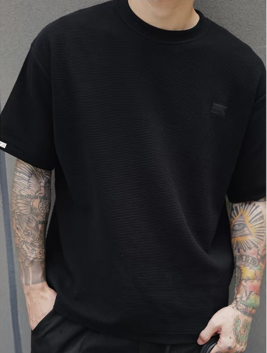|限時收單|UNBENT Ripple Texture 雙面織紋 立體坑條短tee
