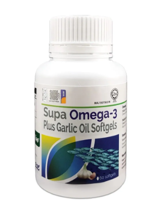 CA260829 - B10-NHF 高純度北冰洋深海魚油 蒜油配方 | SUPA OMEGA 3 PLUS GARLIC  60粒 / 罐 -EXP:12月27年