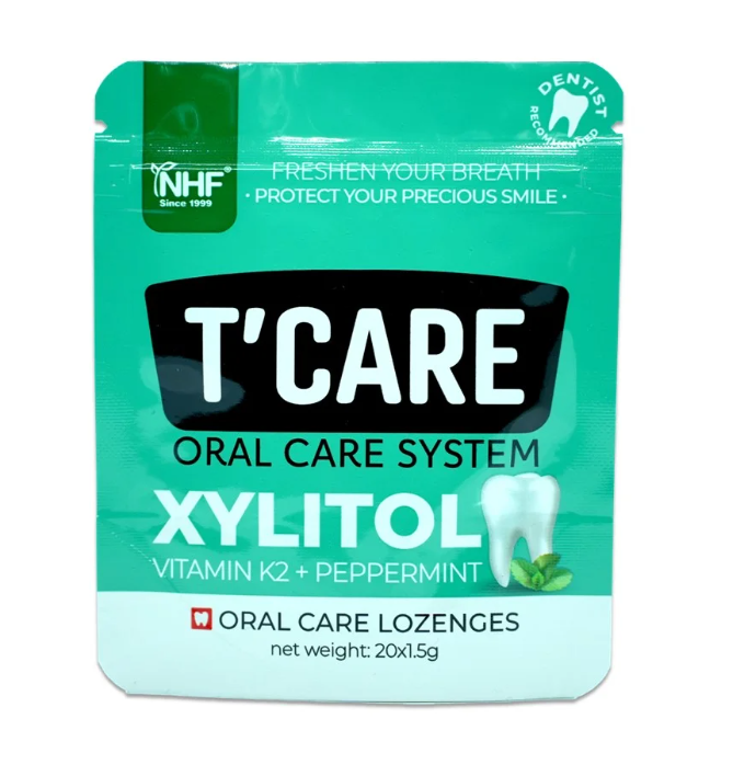 CA260829 - B13-NHF T'CARE 木糖醇K2清新薄荷糖 | T'CARE XYLITOL K2+ PEPPERMINT 20粒*1.5g -EXP:5月28年