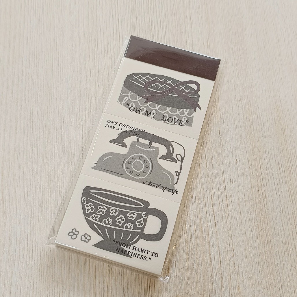 A Kind of cafe什物．旅館物件 三分割 便箋本