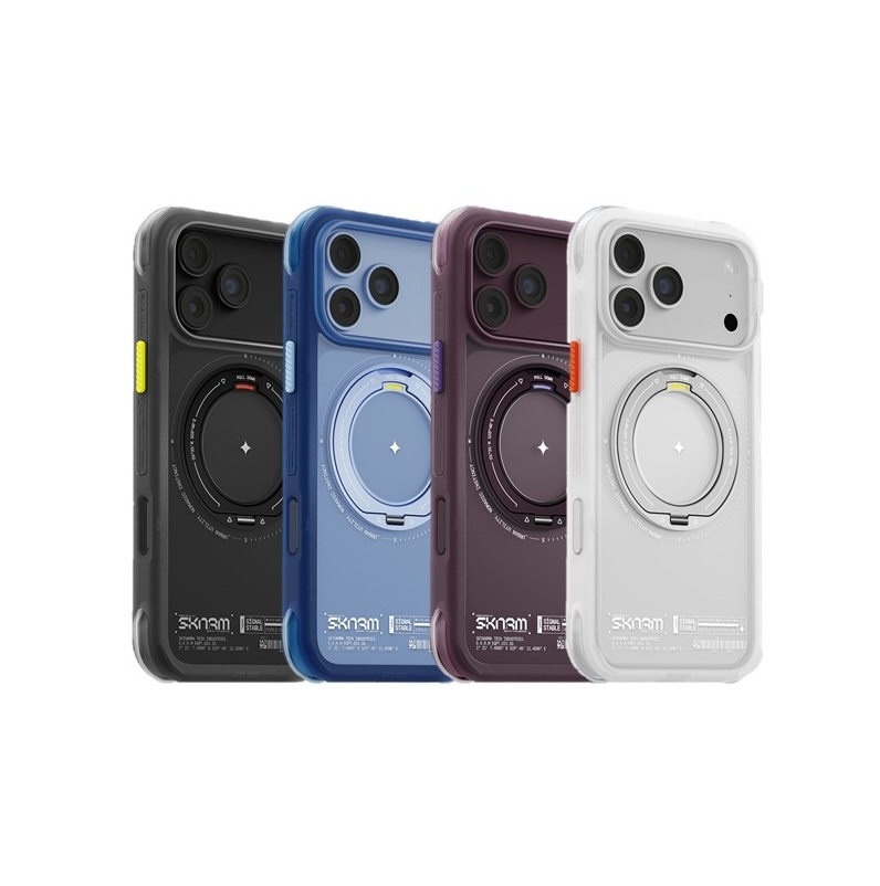 SKINARMA Atlas iPhone 18 系列氣囊邊角旋轉支架磁吸手機殼