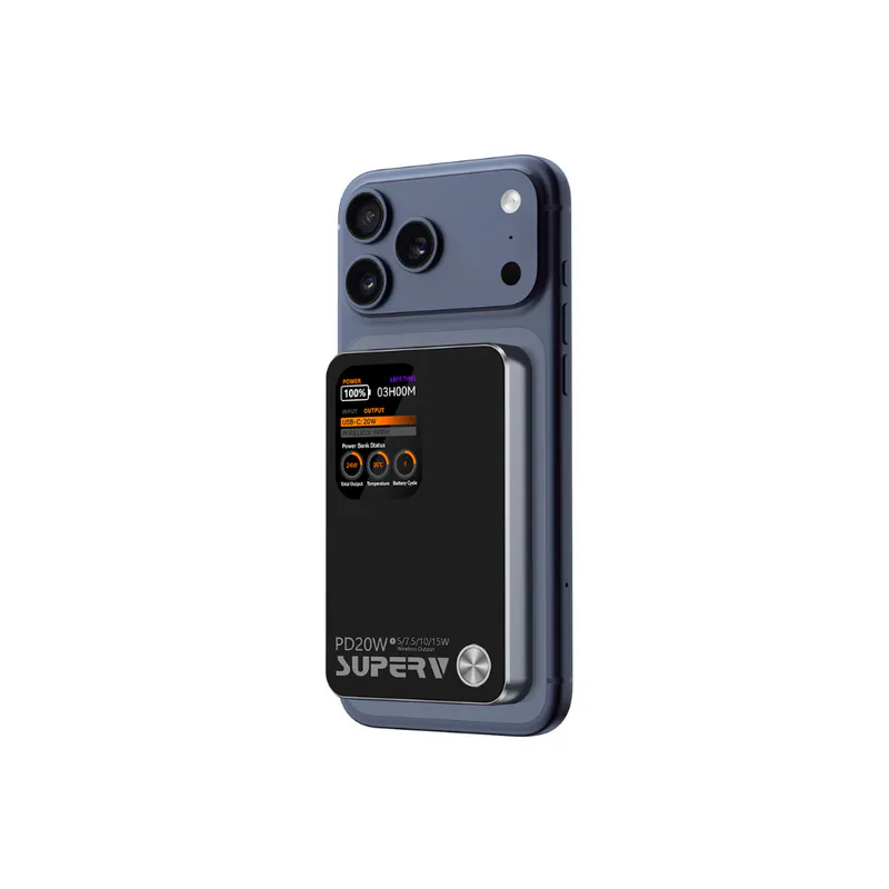 SUPERV PB-11 10000mAh 磁吸帶屏行動電源（CCC QR認證版)【10月24日截單】