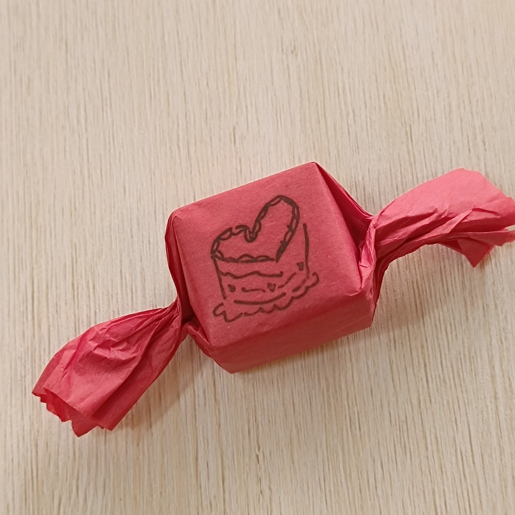 A Kind of cafe什物．愛心蛋糕實木印章 東京限定
