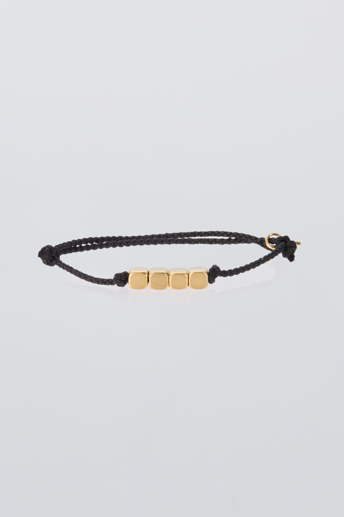 XOLO JEWELRY CUBE WITH HAIR LINE LINK SILK CODE BRACELET-GOLD