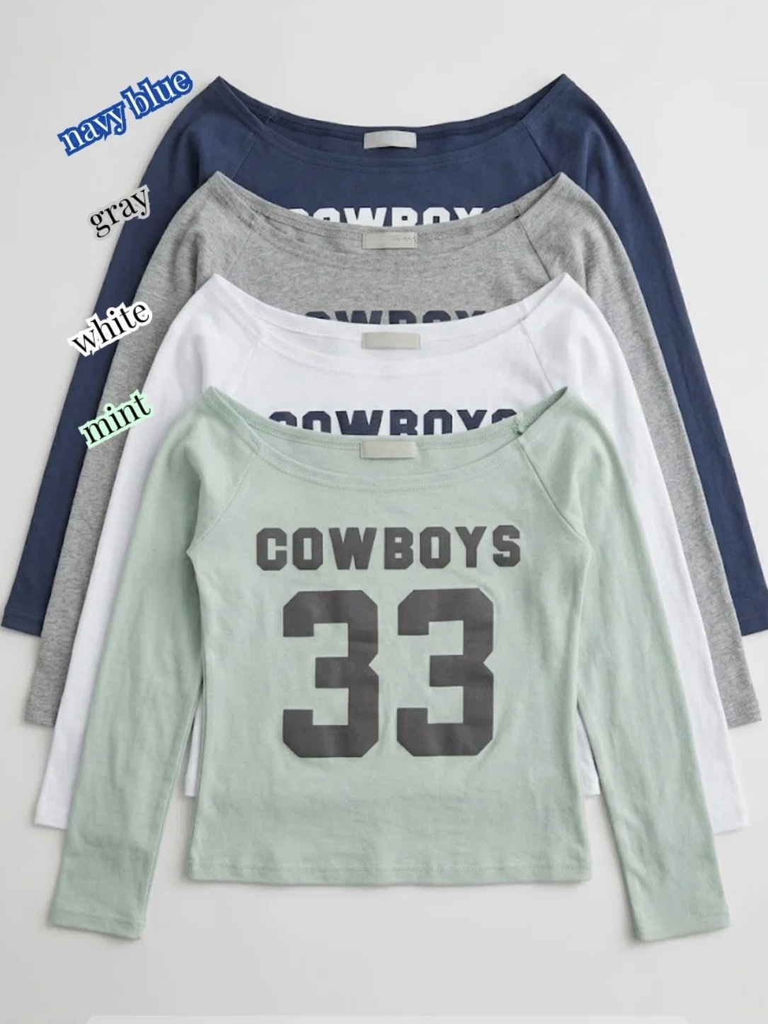 【網站限定優惠】(長袖ver.) Cowboys 33 Off Shoulder Top
