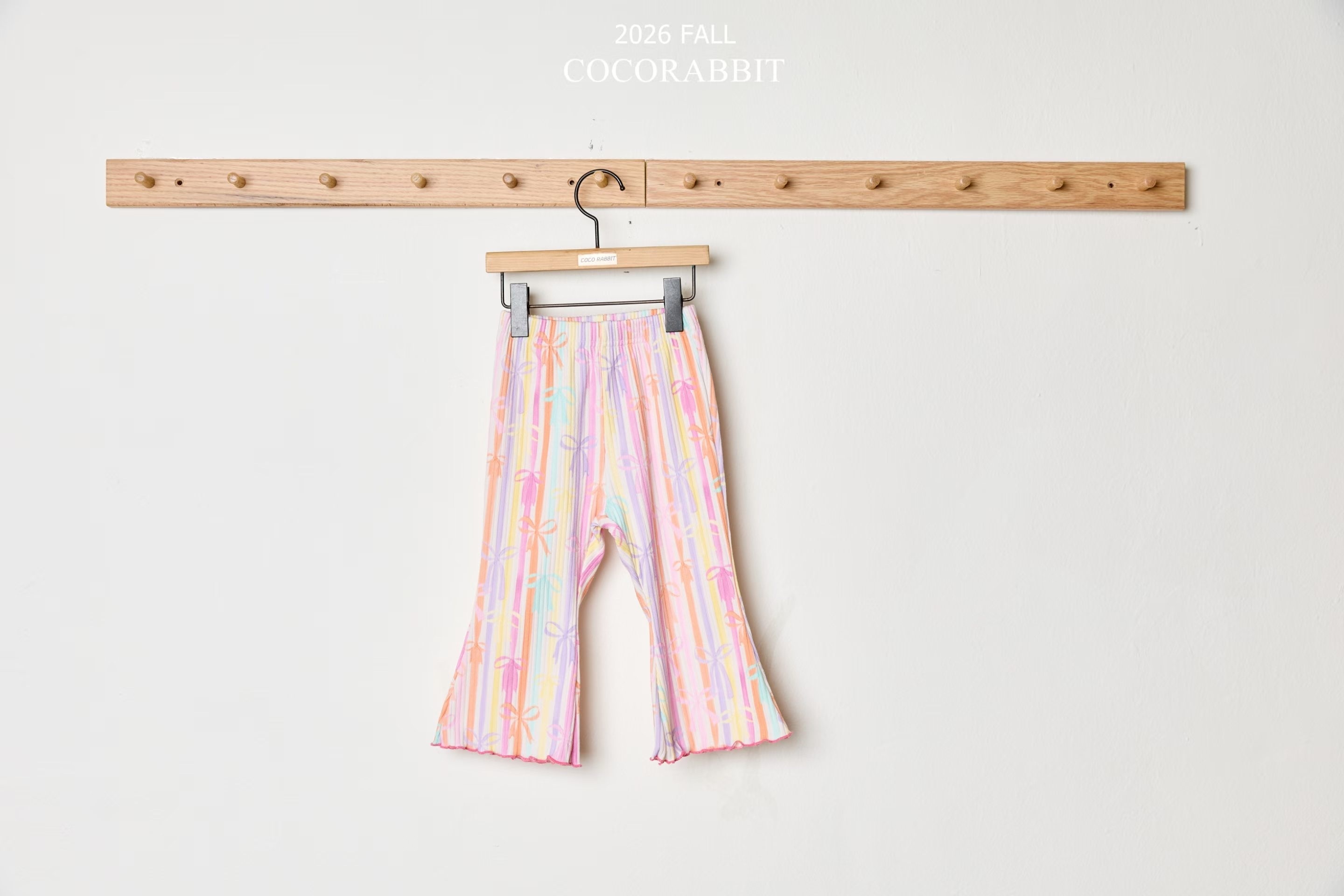 COCO RABBIT Ribbon Bootscut Pants