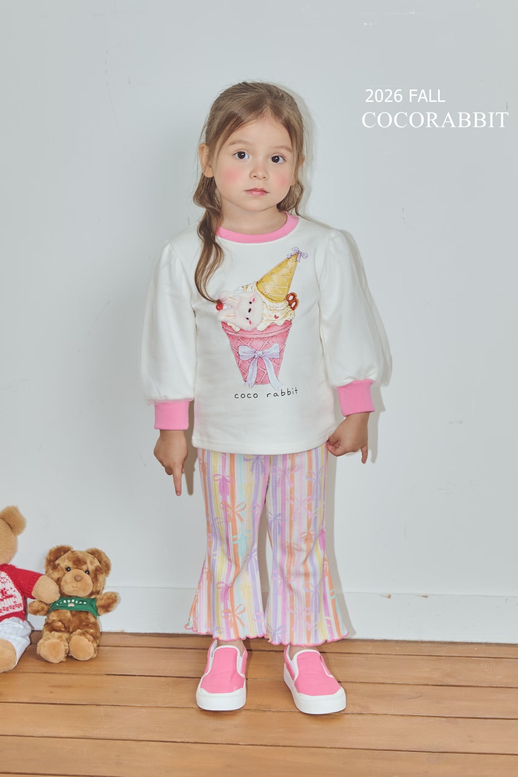 COCO RABBIT Ribbon Bootscut Pants